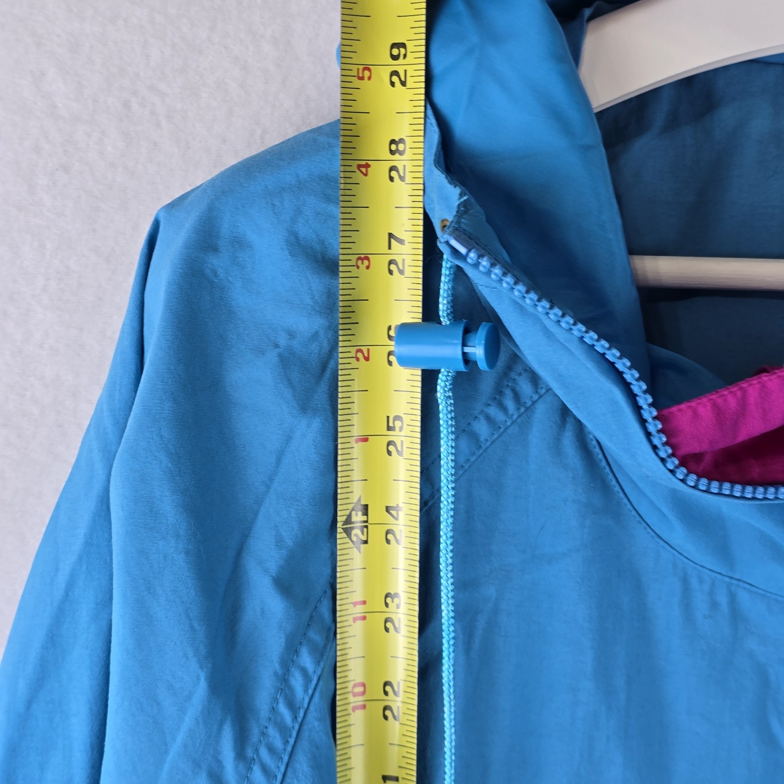 Eddie Bauer Windbreaker 1/4 Zip Pullover Jacket Sz L Y2K Nylon Teal Pink Retro
