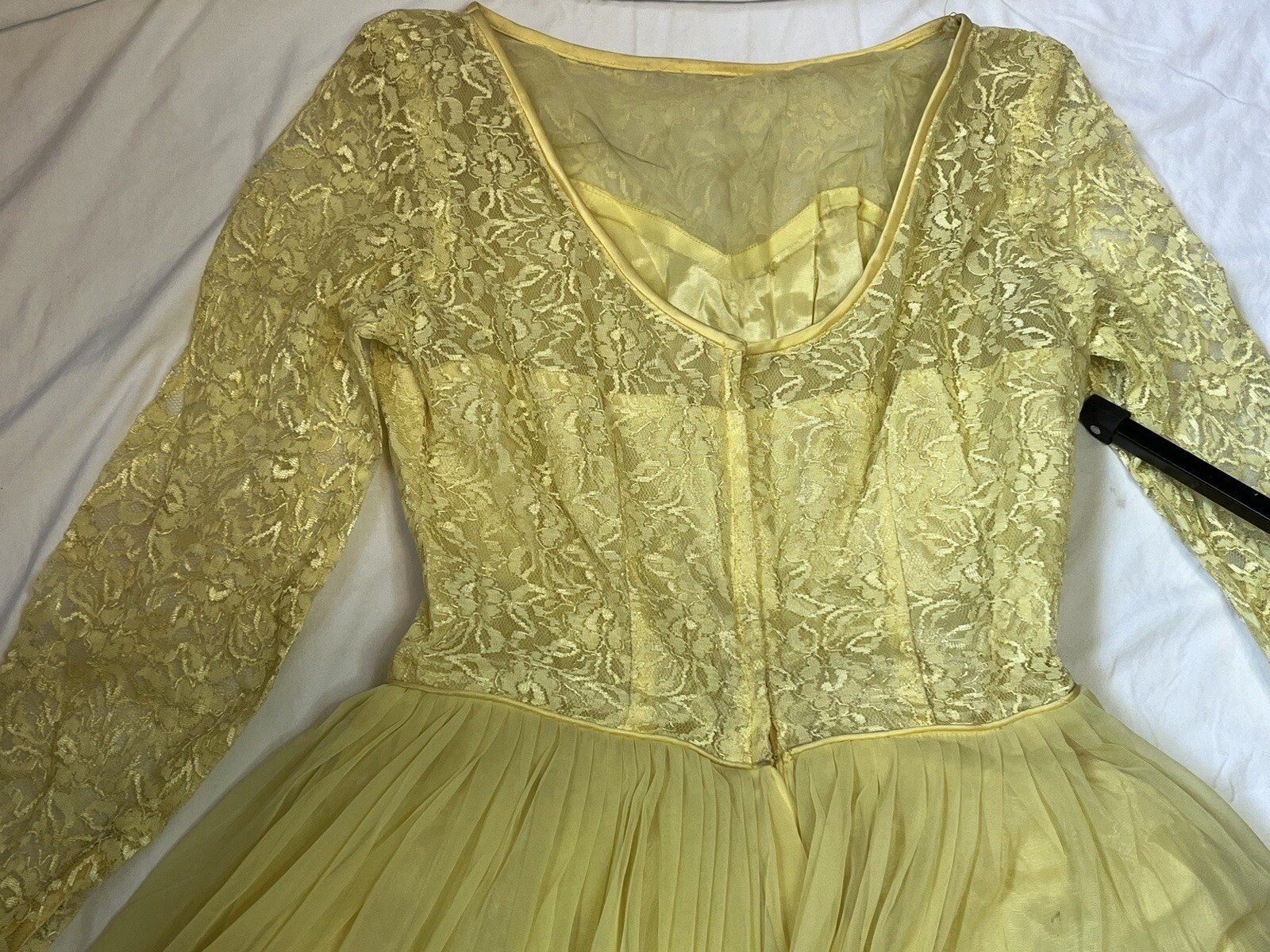 VTG 50s Swing Dress Circle Skirt Lace Sweetheart Prom Graduation Circle Skirt