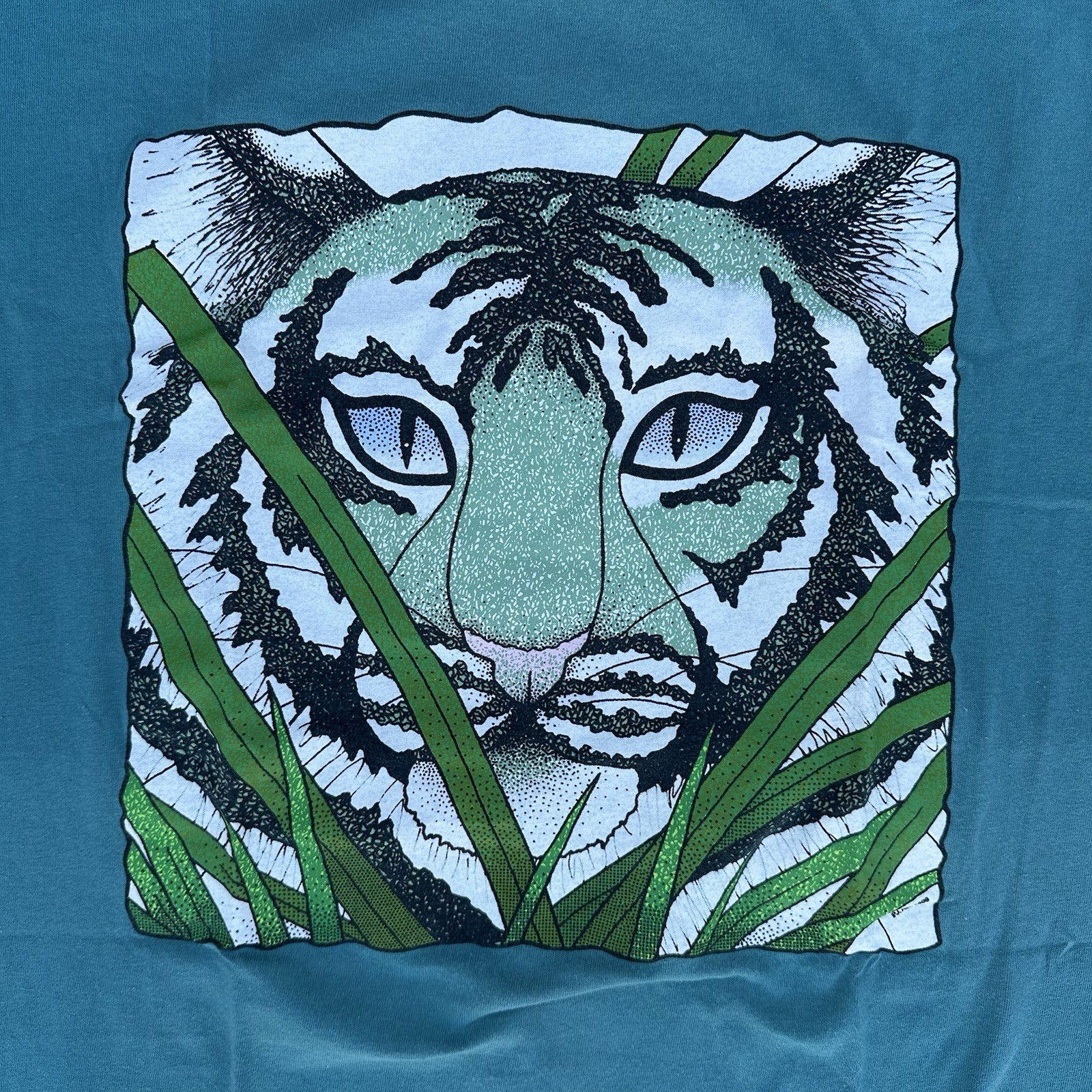 PJ Ash 1999 O/S T-Shirt Dress Tiger Vaporwave Memphis Group Rousseau Hot Gyal