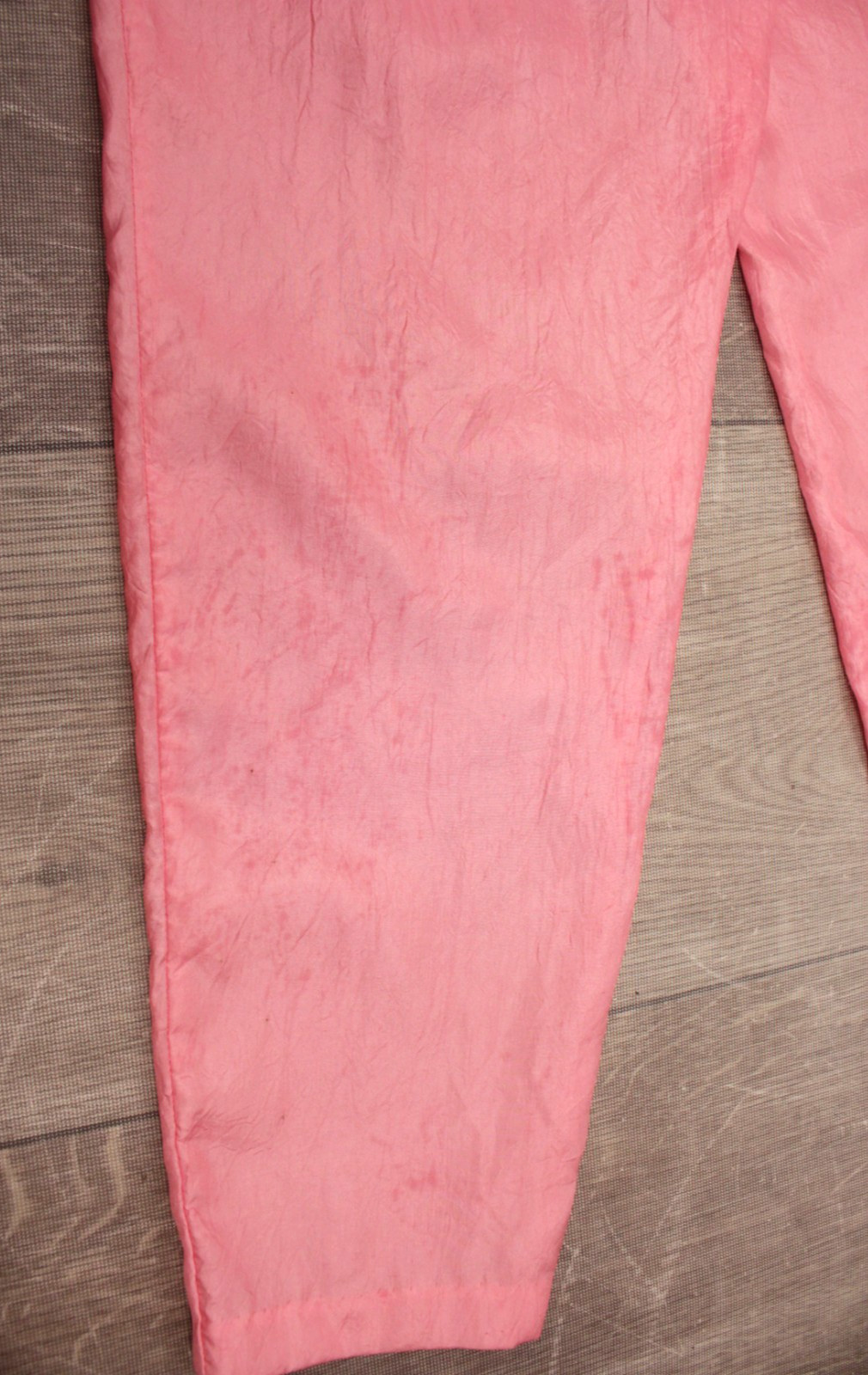 Vtg Women’s 80s Pink Shiny Polyester Fabric Jumpsuit Sz S 1980s F/stop