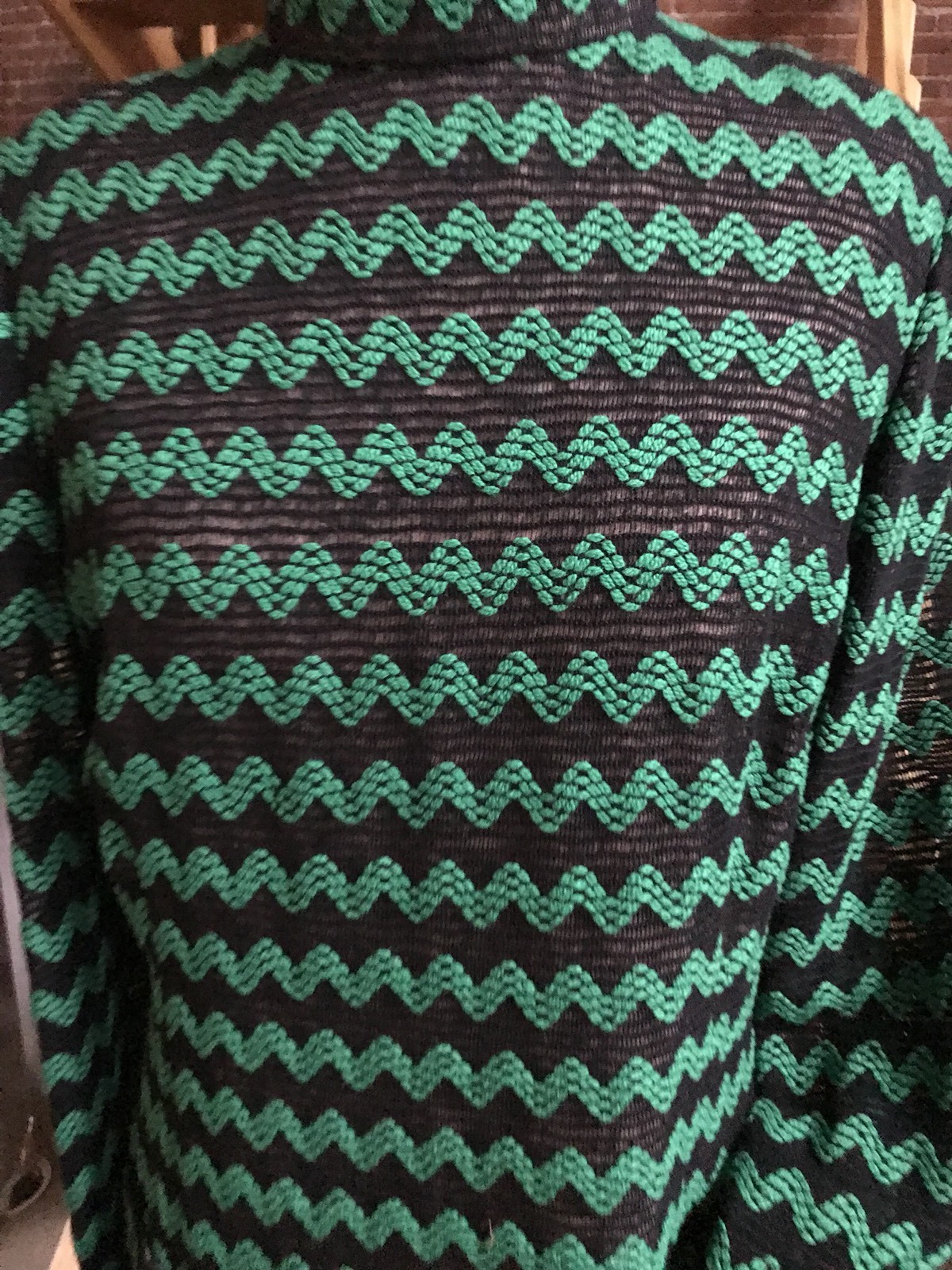 Vintage Pauline Trigere Women’s Dress 70’s Long Sleeve Knit Rick Rack pockets 10