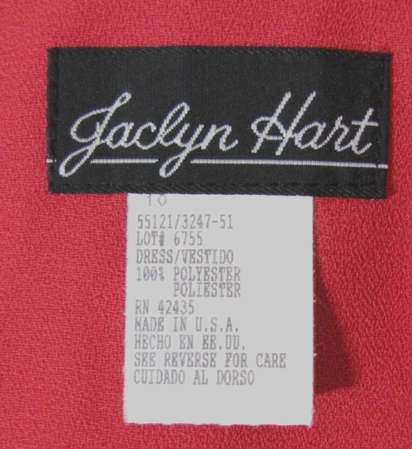 VTG 90s Dress Jaclyn Hart Rose-Pink Maxi Straight Short Sleeve Front-slit Wm. 10
