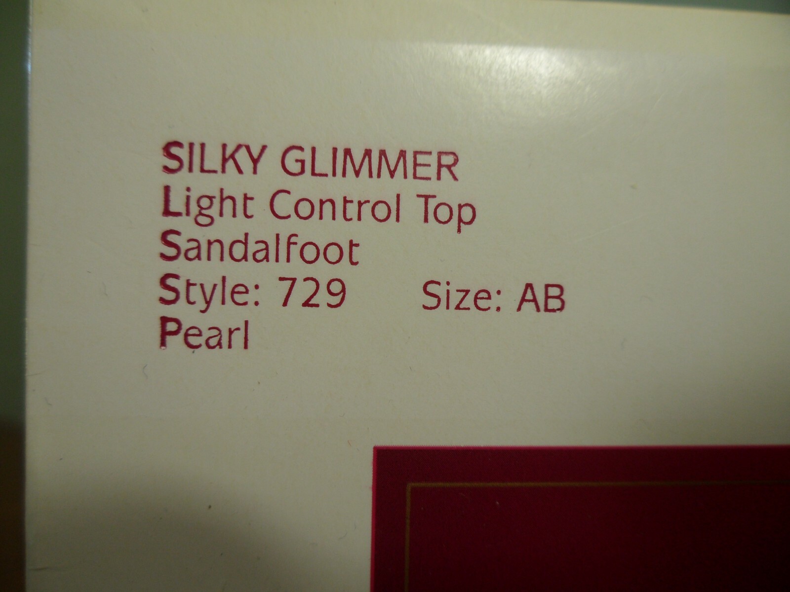 Hanes Silk Reflections Light Control Top Sandalfoot Pantyhose Pearl AB NOS