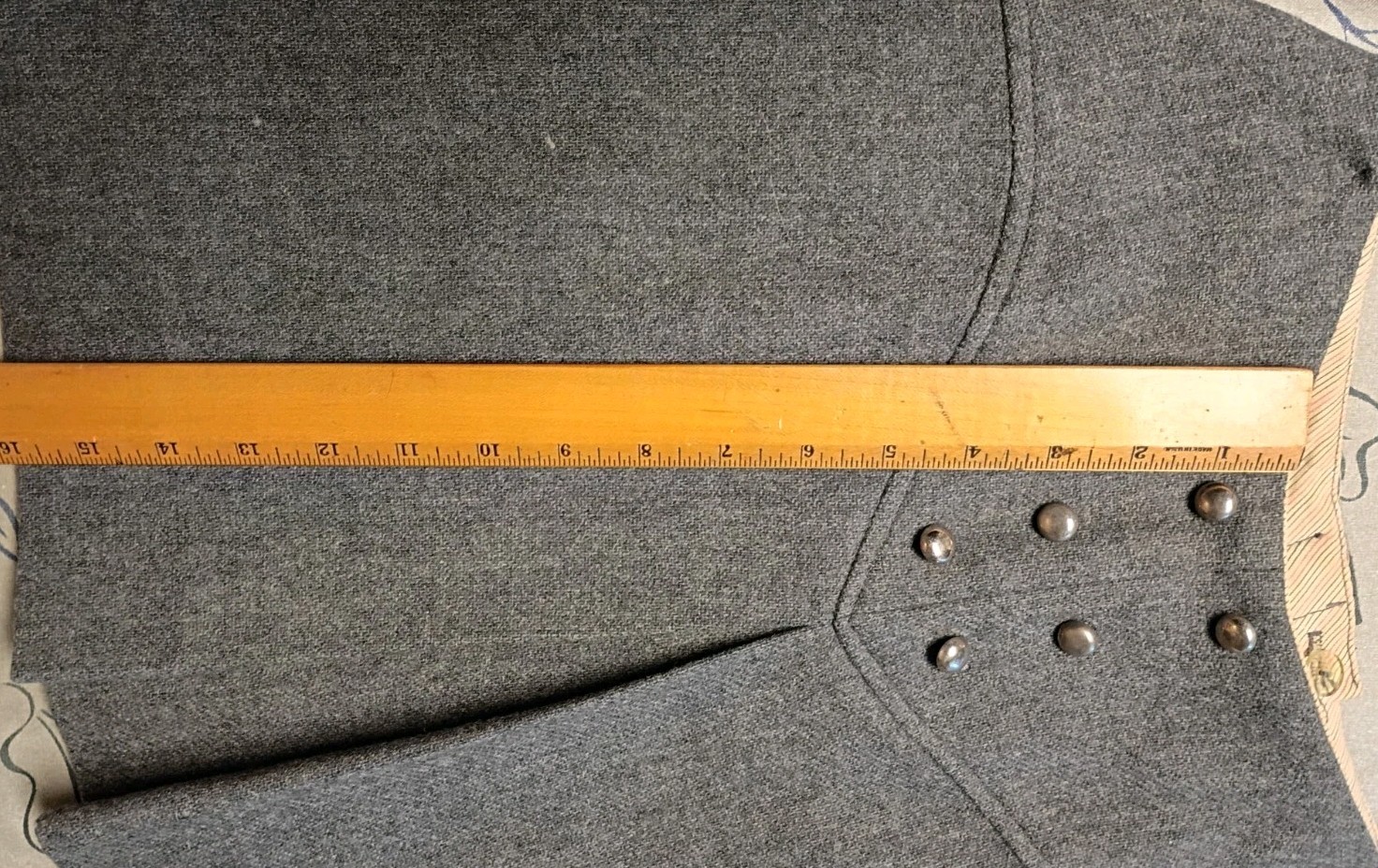 Vintage 1960s Sears Jr Bazaar Wool Mini Skirt Size 9 Dry Clean 12″ Waist Buttons