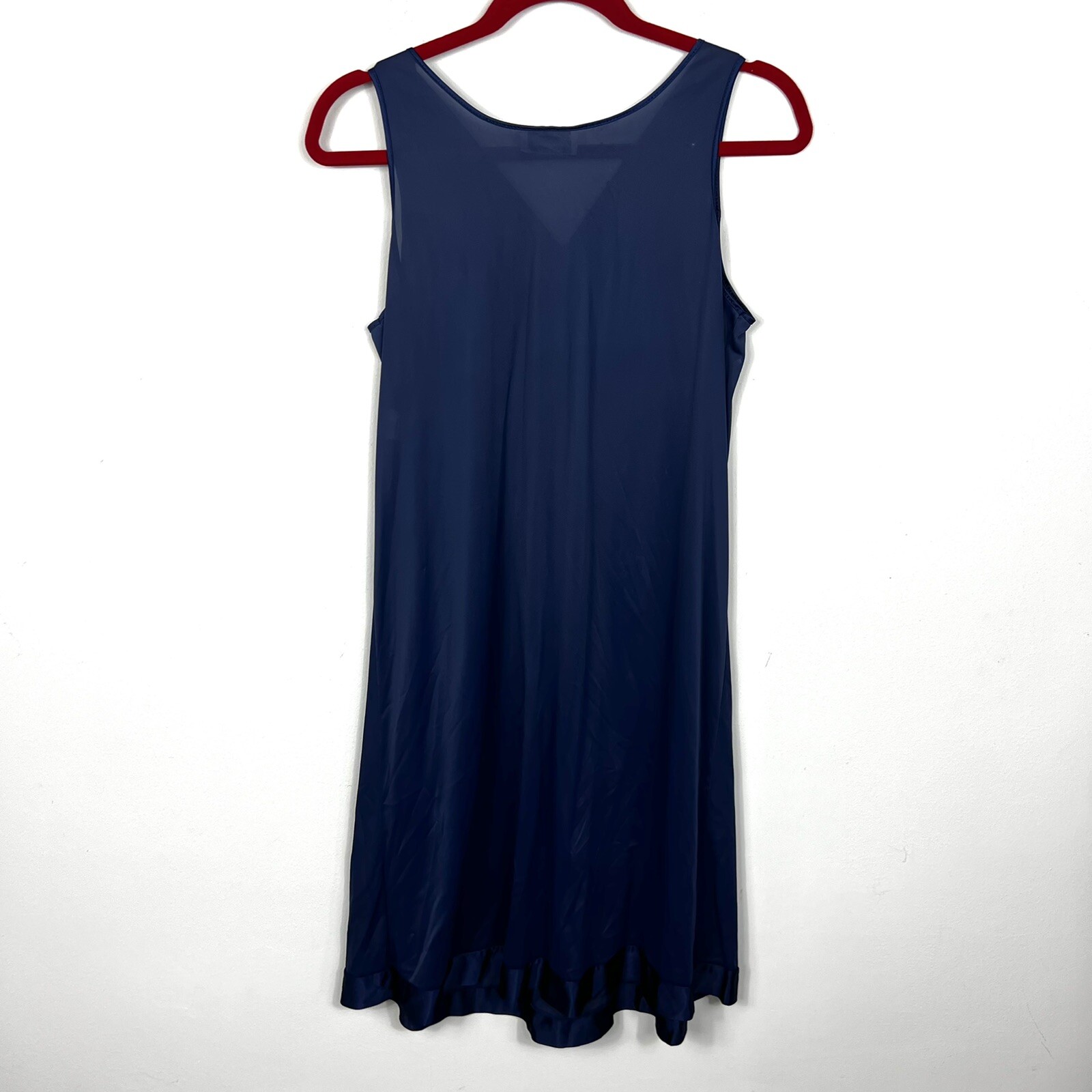Vanity Fair Vintage Nightgown Blue Nylon Small Medium Robe Slip Set USA Made