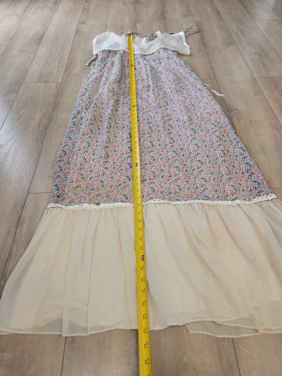 VTG 70s Trivia By Charm Of Hollywood Prairie Maxi Dress Floral Cottagecore Boho
