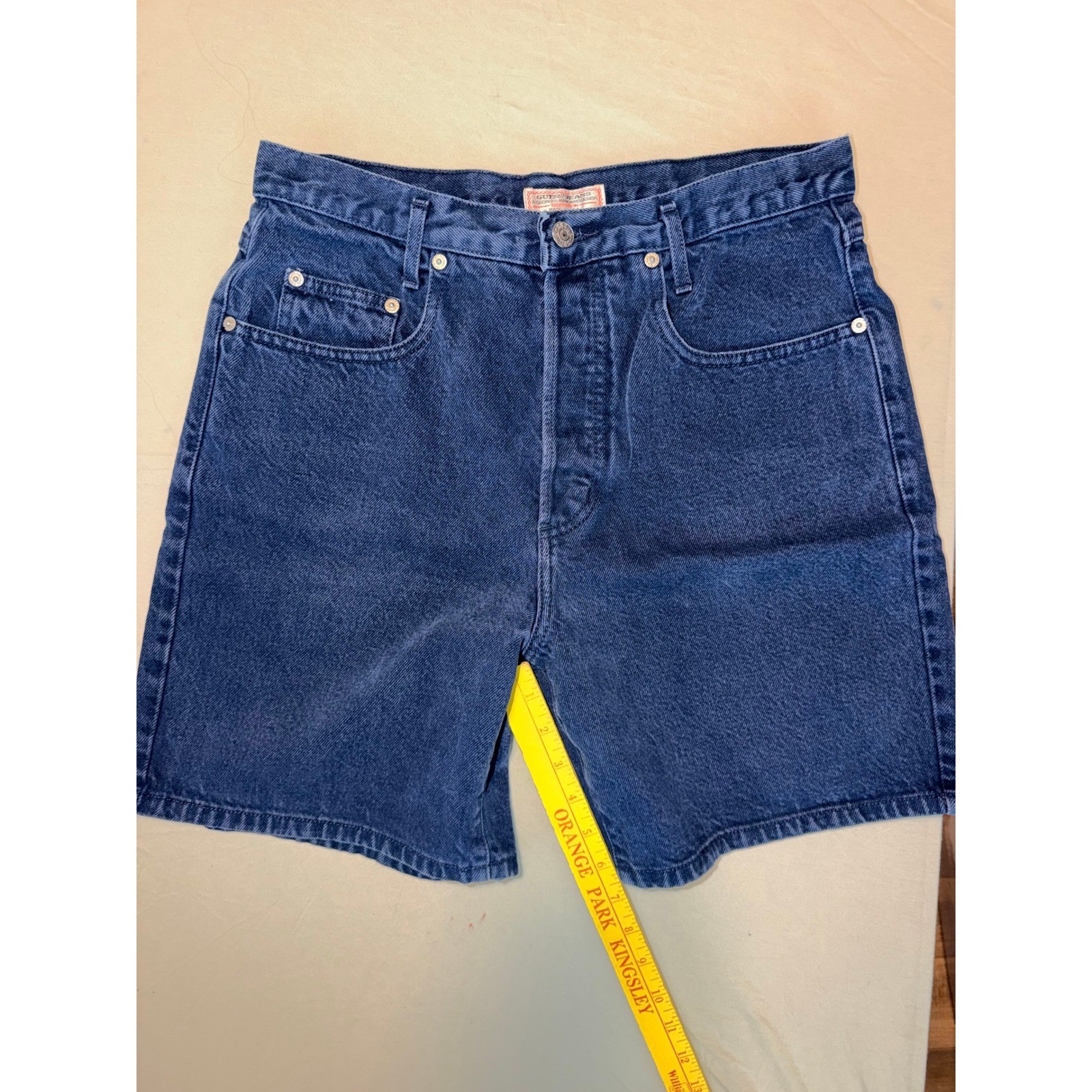 Vtg Guess Georges Marciano Denim Shorts Womens 26 Dark Wash Made in USA 10954