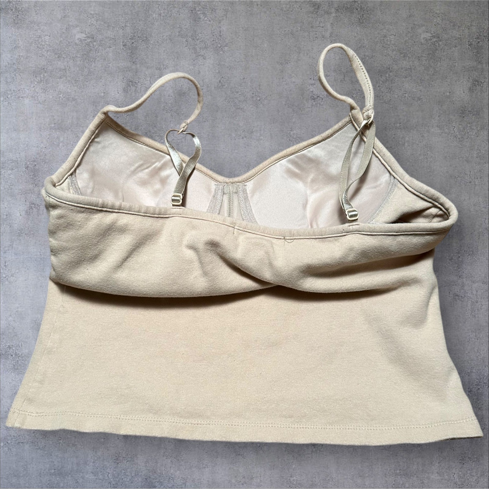 Vintage 90’s One Step Up Nude Built-In Bra Camisole Tank Top Womens Large Y2K