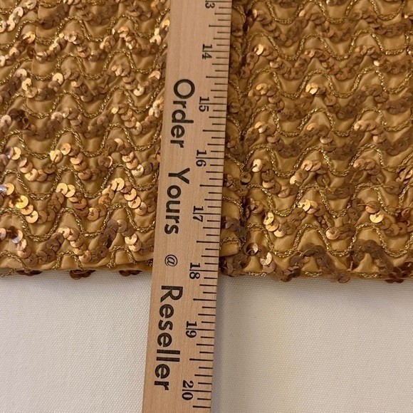 Michael London Original Vintage Gold Sequin Wavy Sleeveless Top Montreal Made
