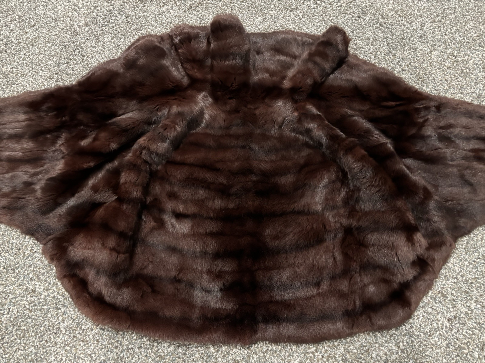 Vintage Collared Mink Fur Stole Cape Lined with 2 Pockets! Bullock’s Santa Ana