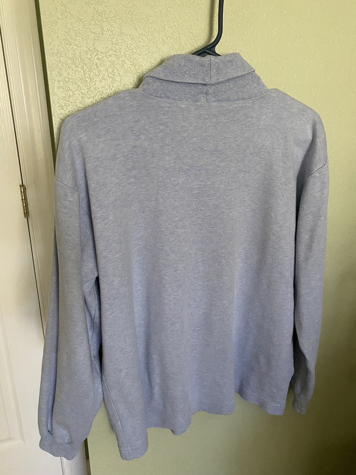 Vintage Crazy Horse Women’s Blue Sweater Turtleneck Cotton Size Large