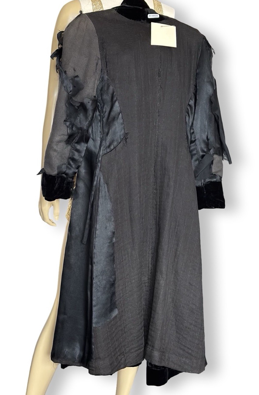 Edwardian Black Silk Velvet Coat Velours du Nord Sony Pictures Opera Jacket