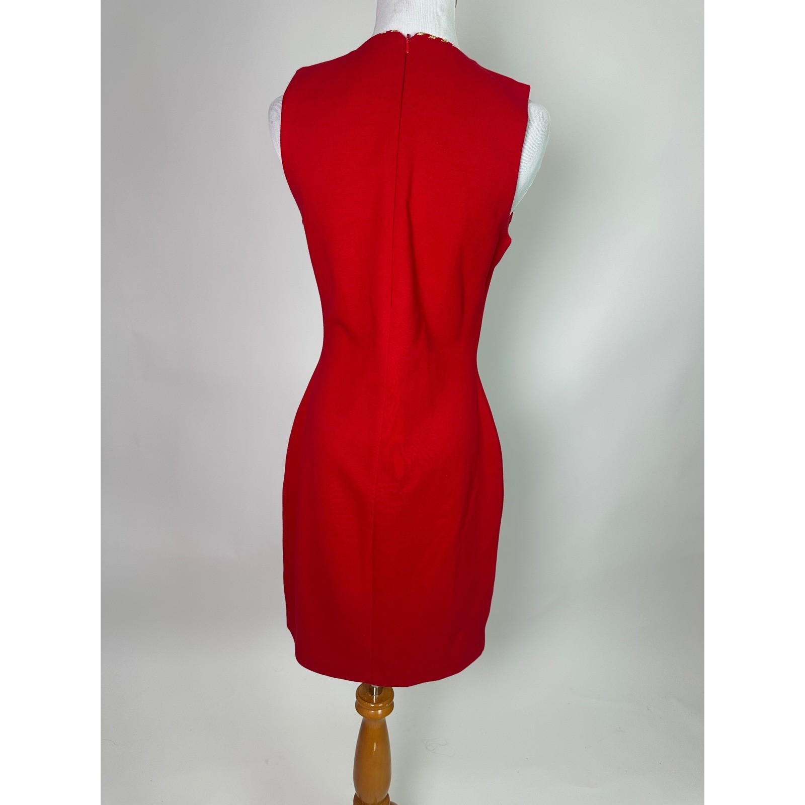 Vintage Andrea Jovine 80s Dress Jacket Set Red Gold Star Embroidery Western Glam