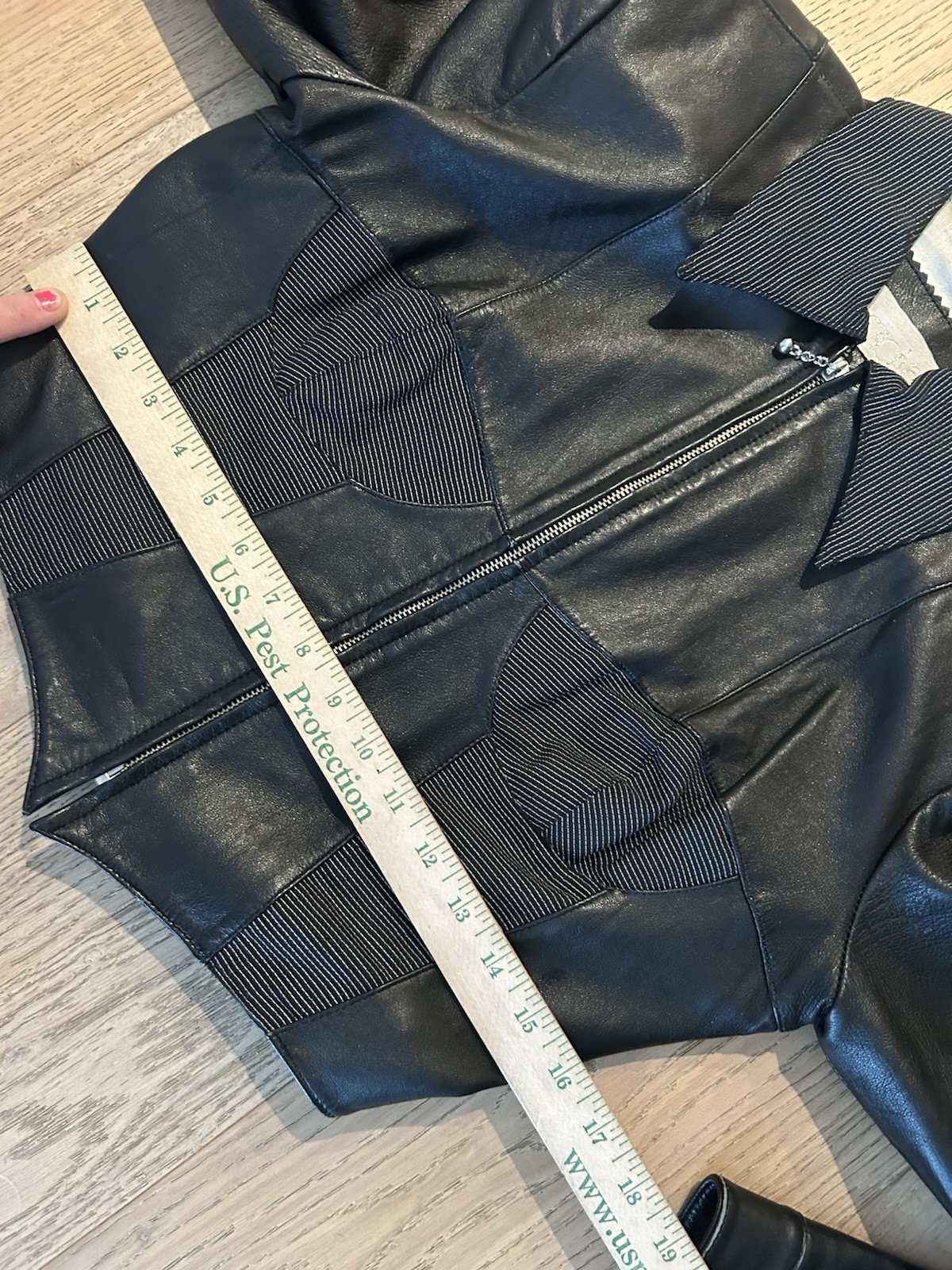 Vintage 1970’s Cache Jacket Women’s Black Leather Corset 1990’s
