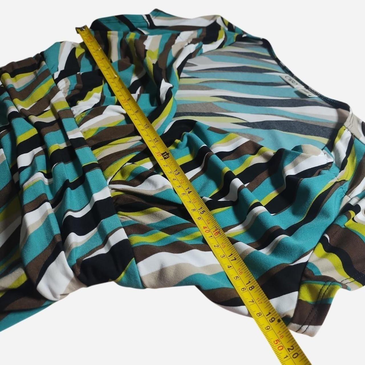 vintage y2k babydoll abstract digital print tie back top sz l fairycore 2000s