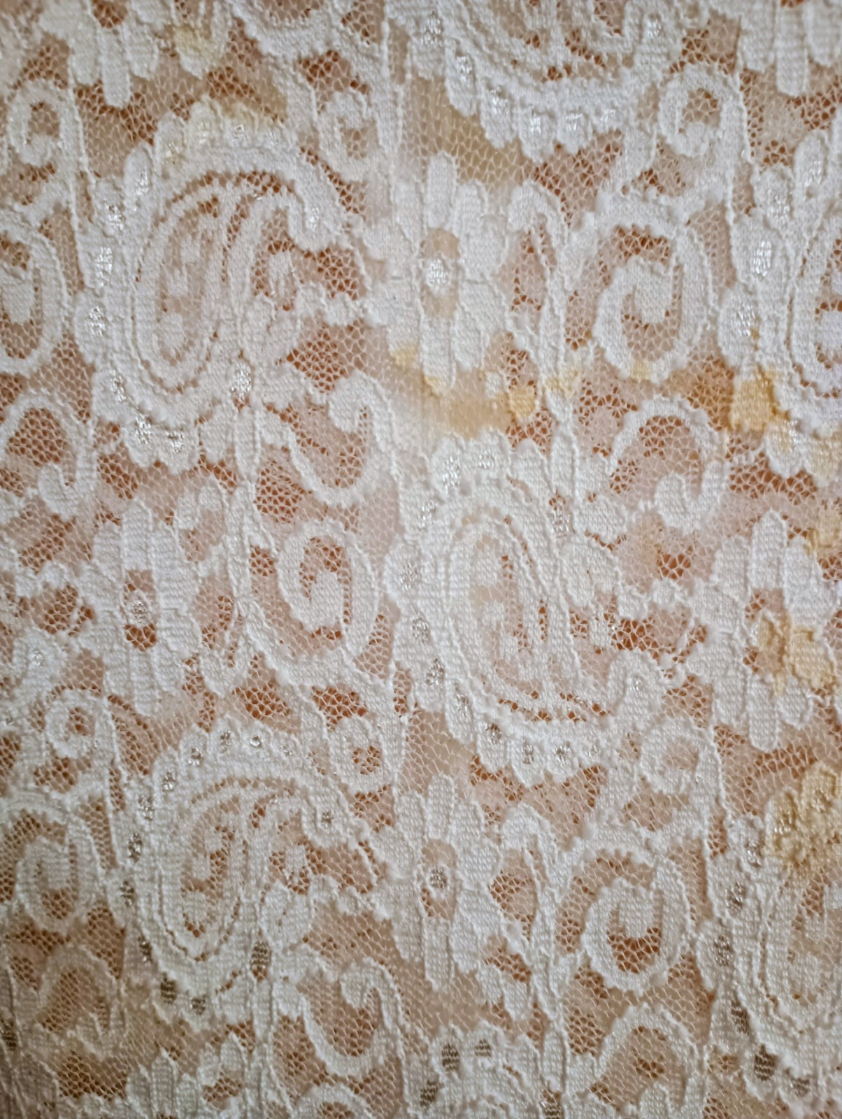 FASHION N Y ll VICTORIAN-EDWARDIAN White Lace Blouse Top SIZE M With Brooch
