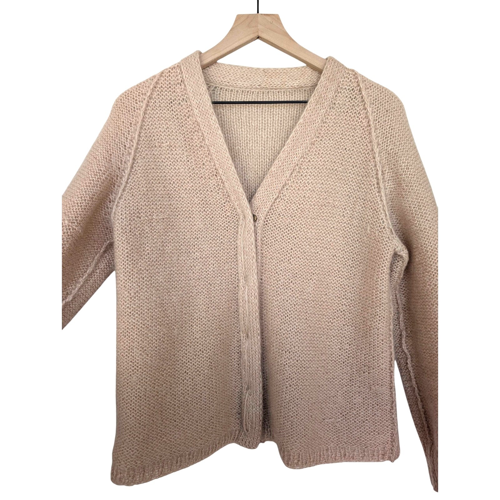 Vintage Hand Knit Cardigan Sweater