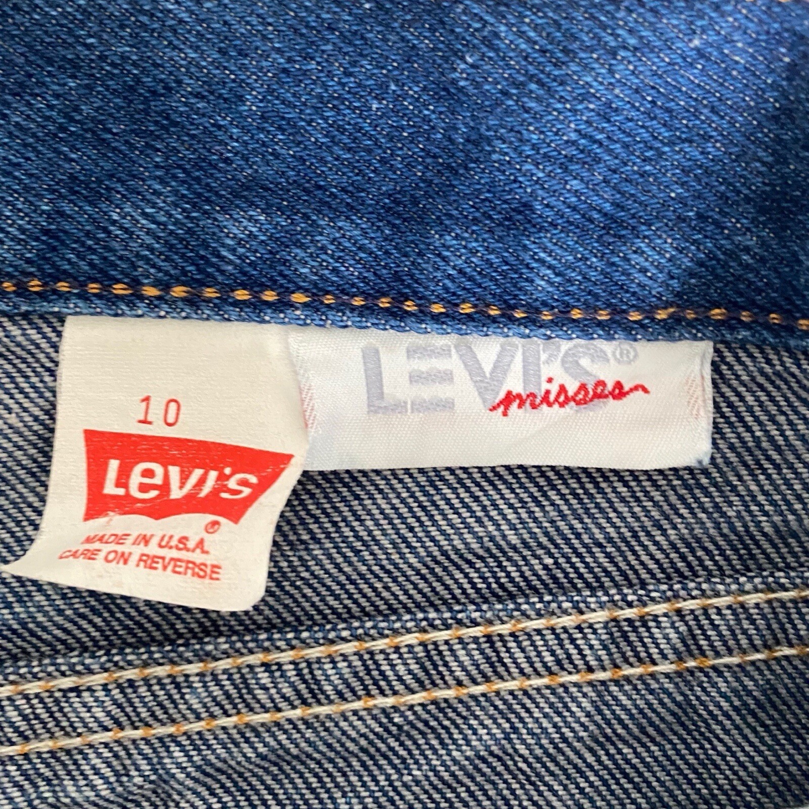 80s Levi’s Orange Tab High Waist Rare Big E ‘Misses’ Jeans Excellent 26×32