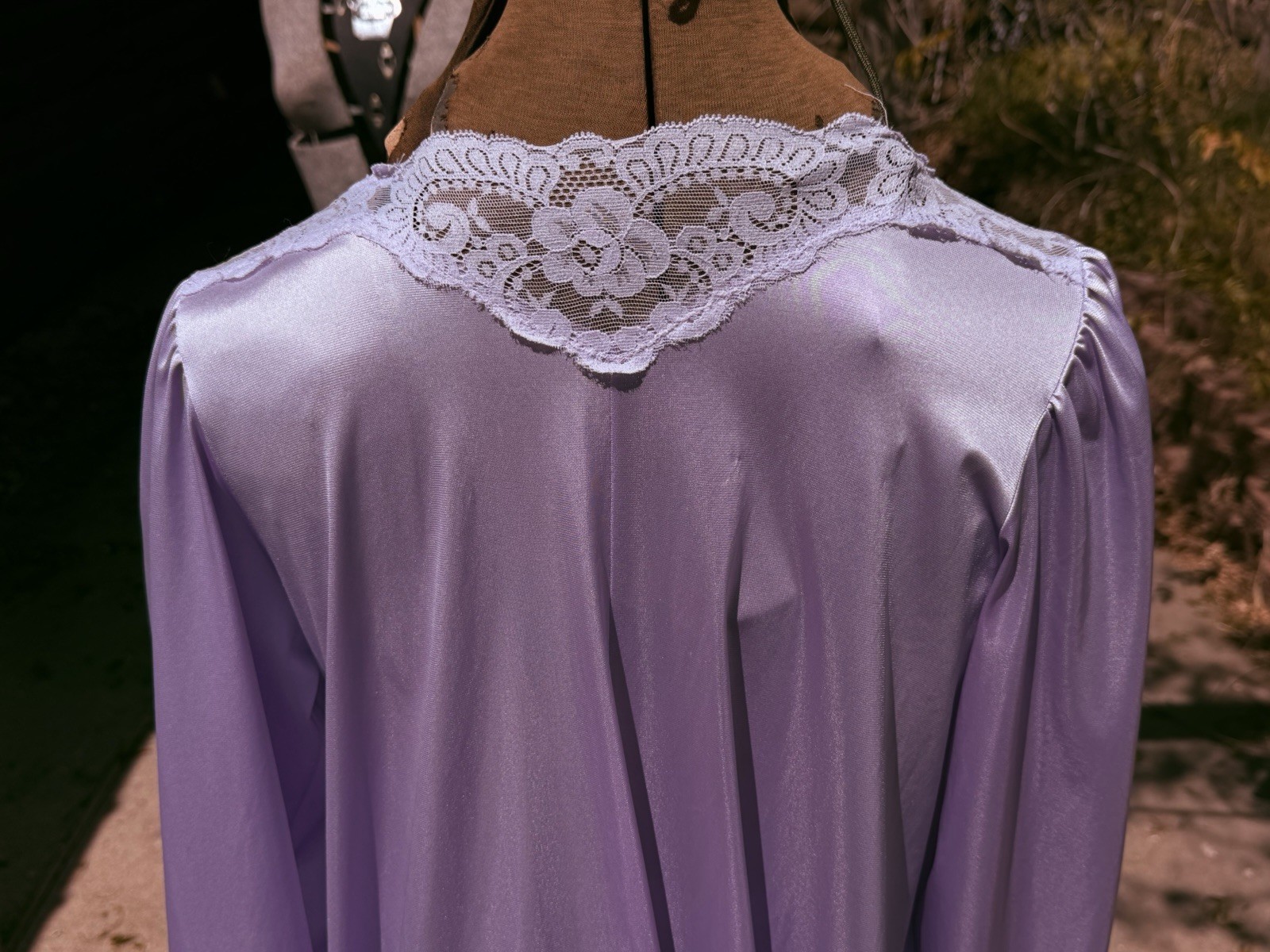 Vtg 80’s 0lga Peignoir Lilac M Ultra-feminine Slinky Nylon Tricot
