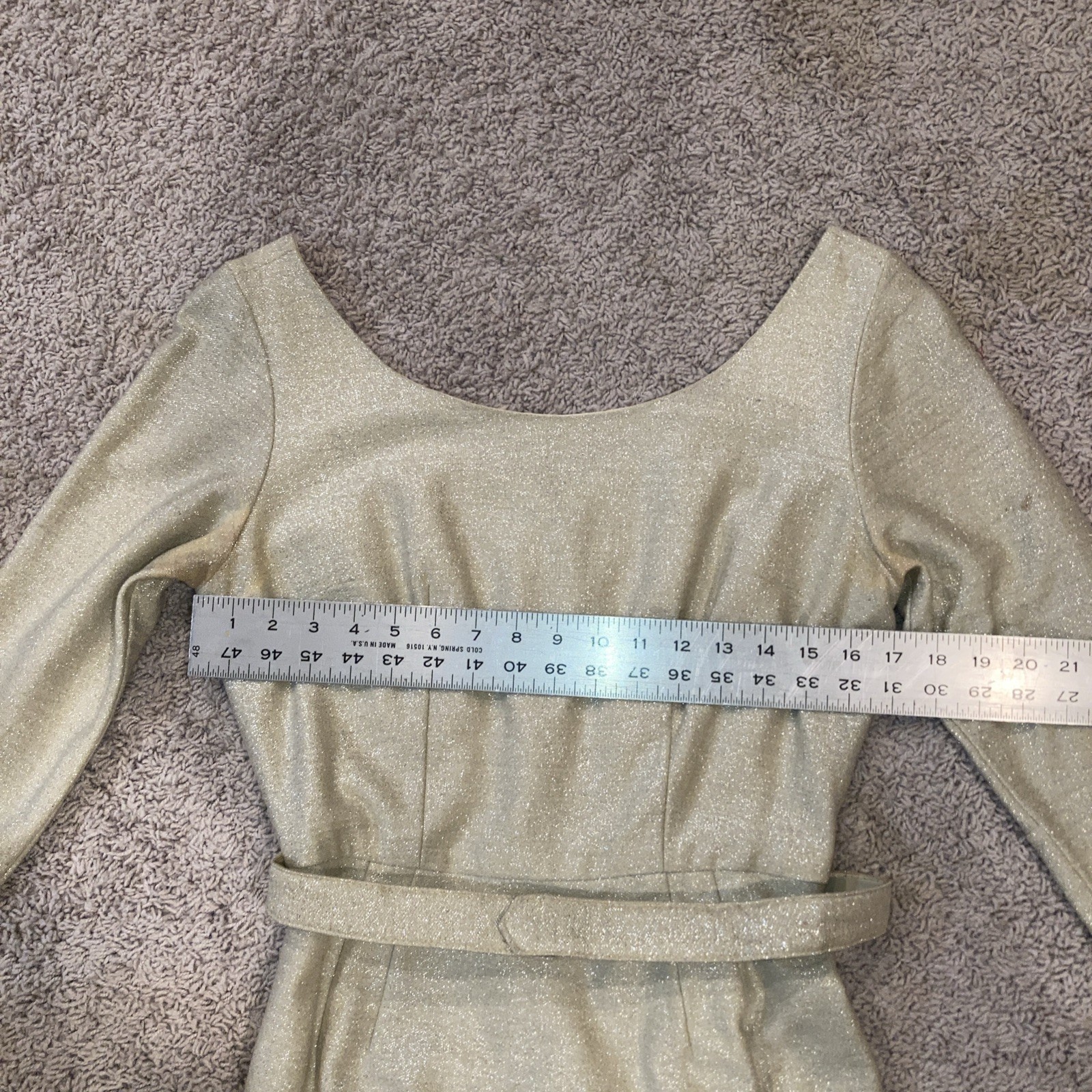 Vintage Champagne Gold Shift Formal Party Dress Mod MCM S 1960s
