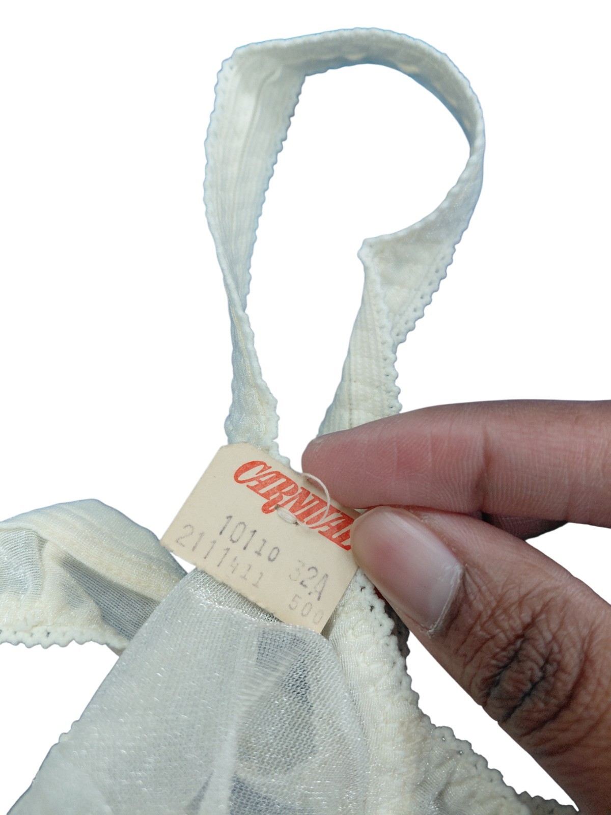 Vintage White Carnival Bra Size 32A