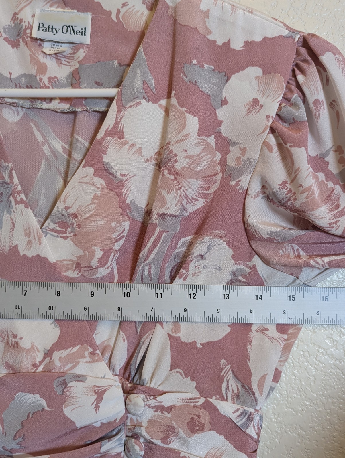 Vintage 70s/80s/90s Midi Dress Cottagecore, Garden Party Size 6 Pink Floral Wrap