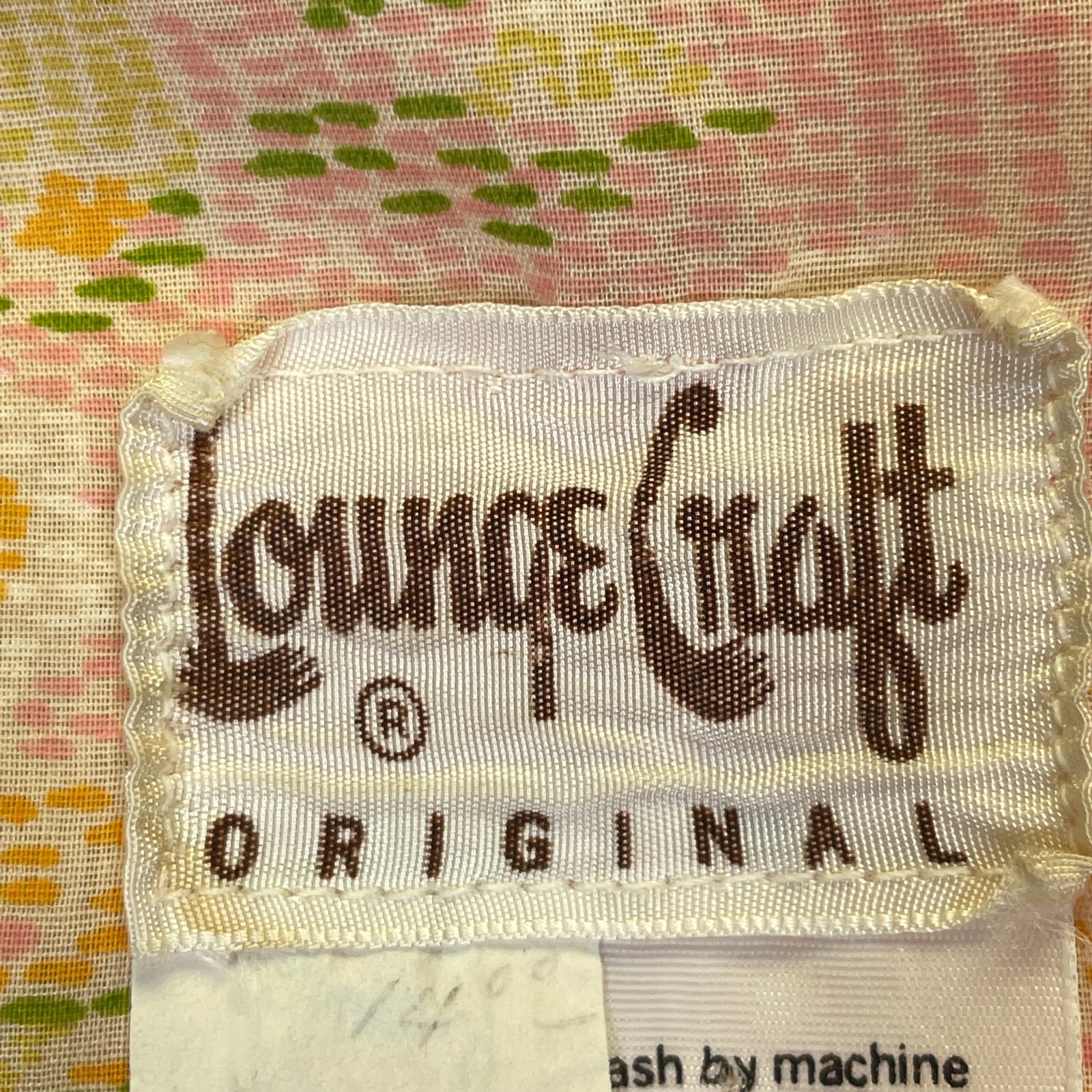 Vintage 60s Lounge Craft House Coat Dress Robe Novelty Print ILGWU Size Medium