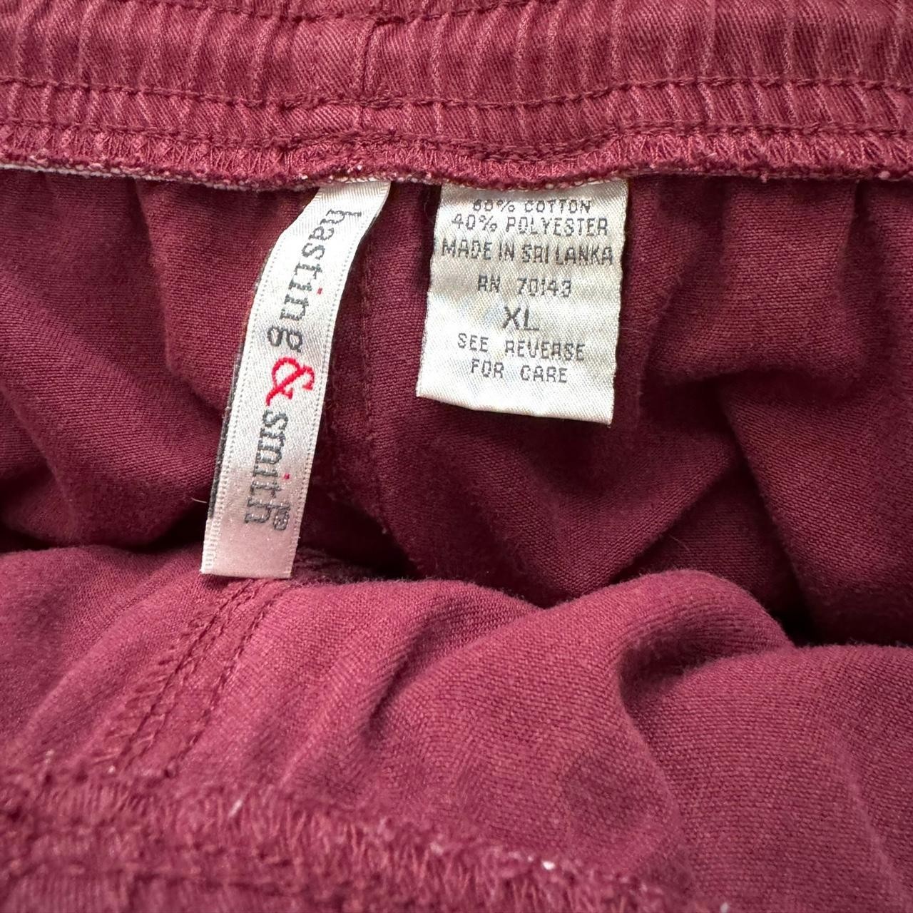 Hasting & Smith Drawstring Maroon Trousers Women’s Size XL Casual Vintage Pants