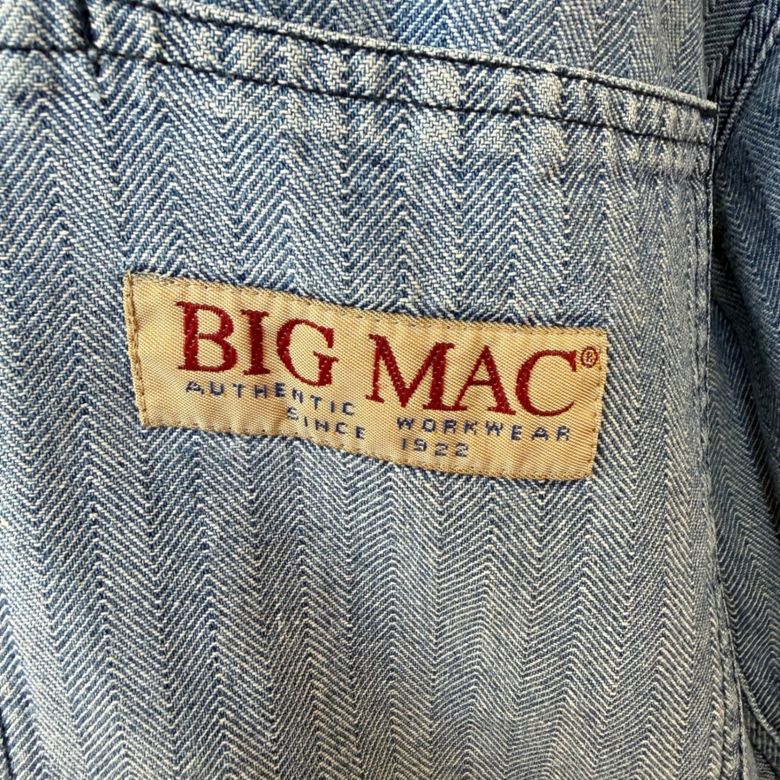 Vintage Big Mac Herringbone Denim Jacket Betty Boop LA Dodgers Chore Coat 48 Reg