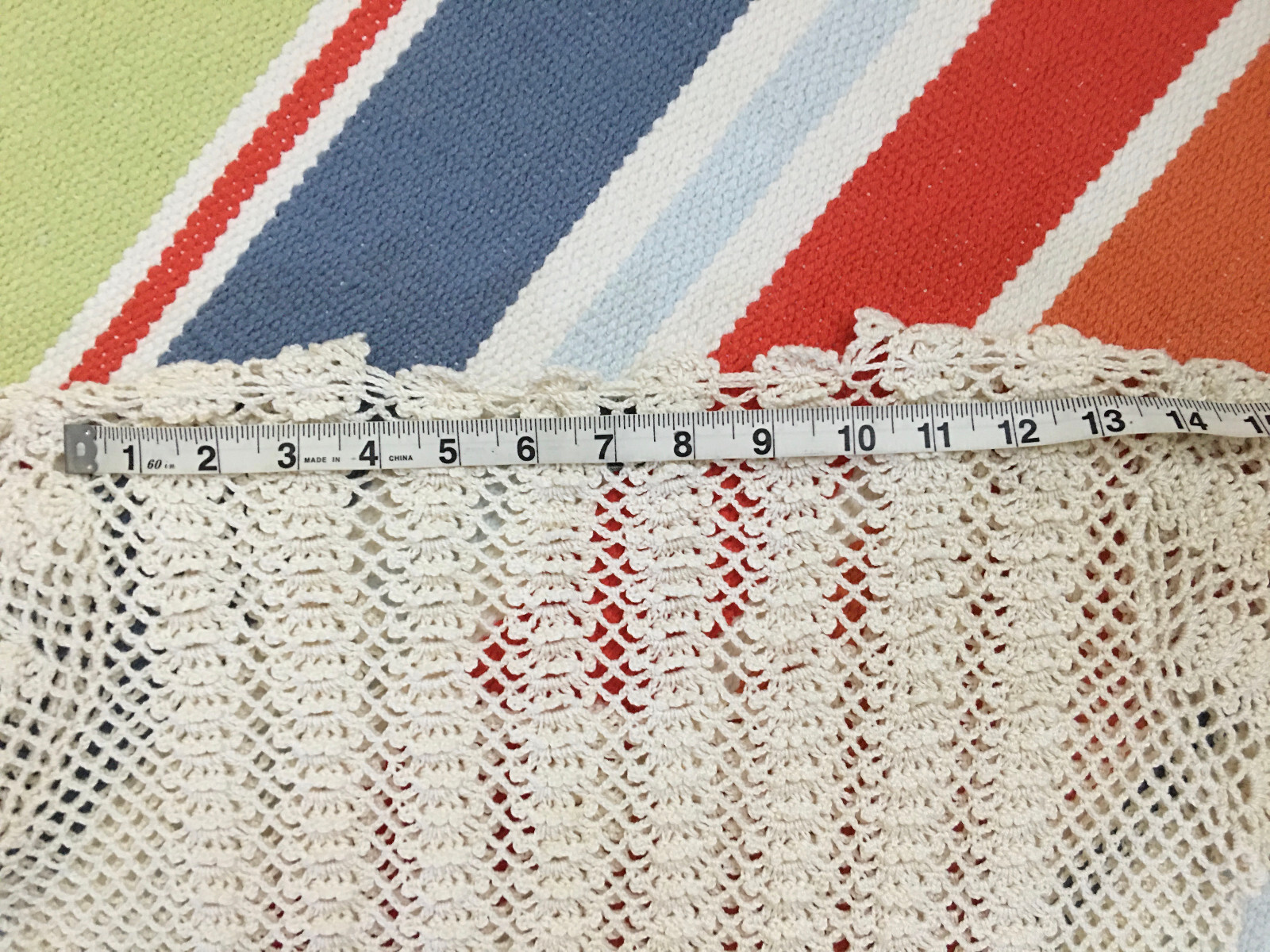 Vintage 60s 70s Cotton Hand Crochet Netting Festival Top Philippines SK Imports