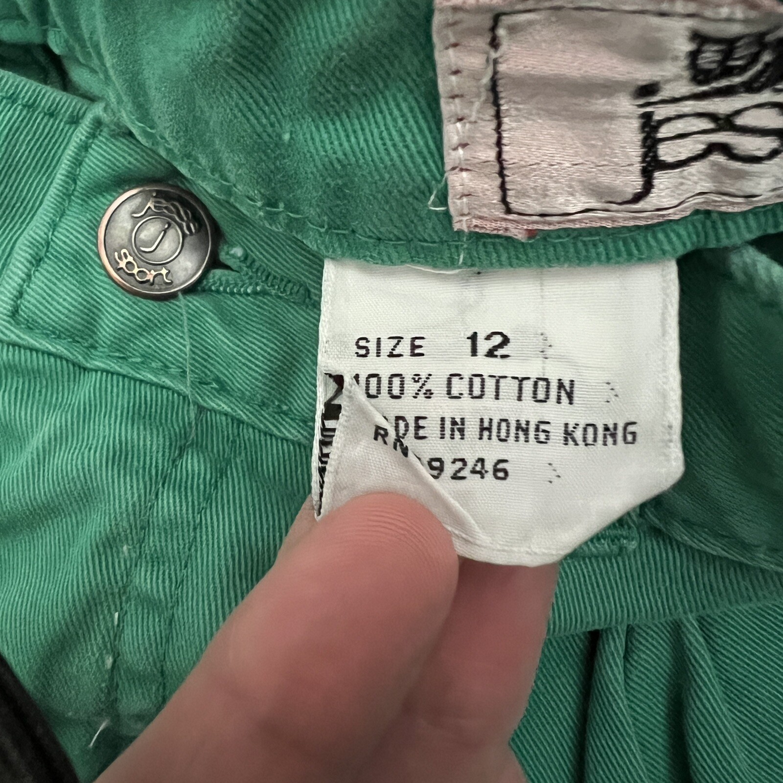 Vtg Women’s Jesse Jeans Green 30×27 No Back Pockets 80’s 90’s Retro Iconic 30”