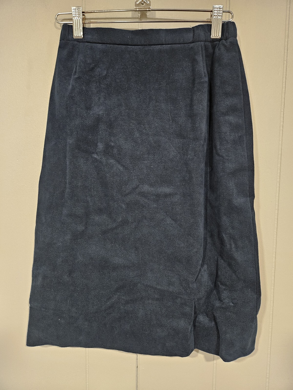 Vintage Lilli Ann Petite Busines Skirt Suit Patriotic Faux Suede Red White Blue