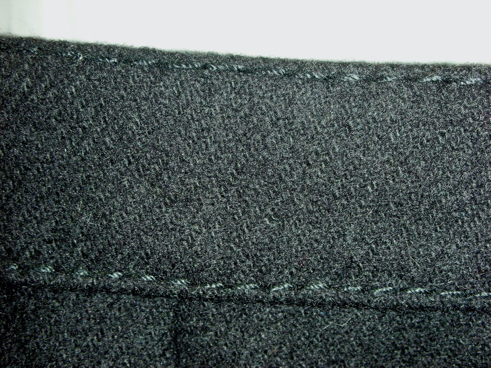 BLACK VIRGIN WOOL BLEND A-LINE SKIRT FRONT PLEATS, 28″ LONG by HAMMER US 8/10