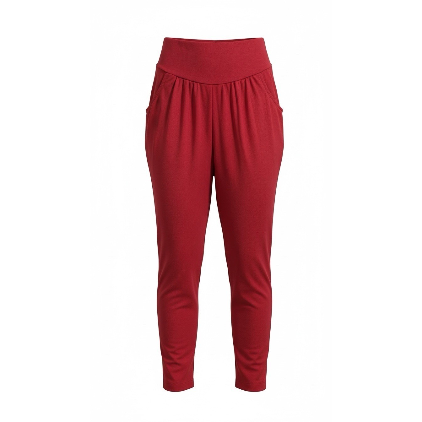 Favorites Knit Tapered Pants Womens 32/13W Red Vintage 80s High Rise USA Made