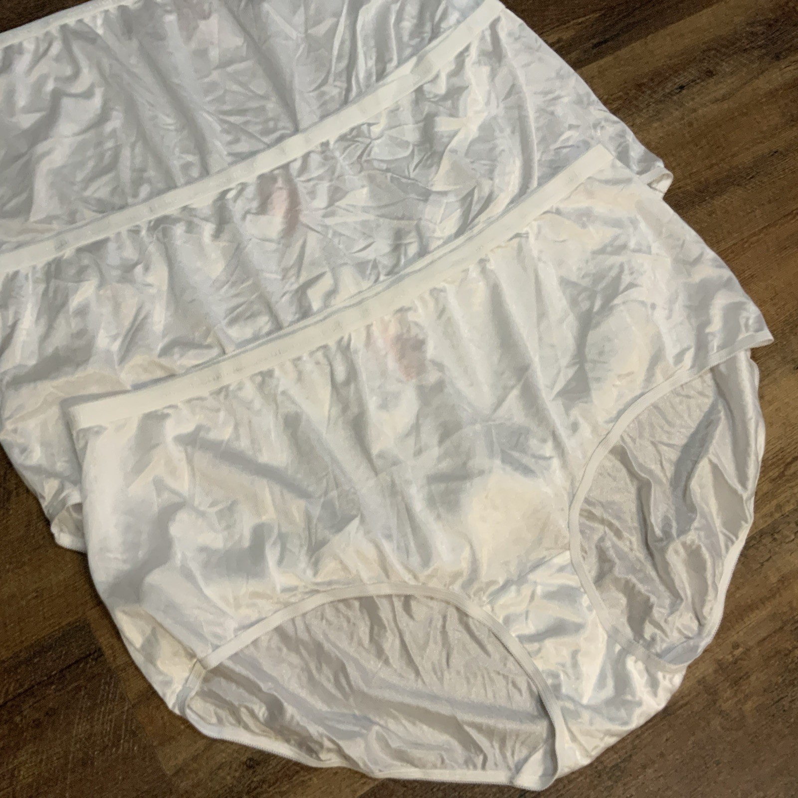 Comfort Choice Women’s Plus Size Stretch 3 Pair Nylon Briefs Size 13 White