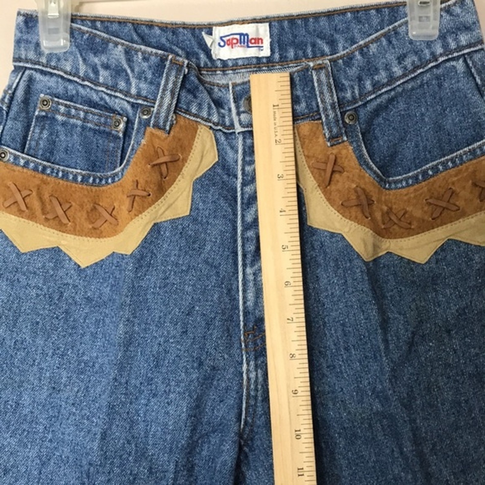 Sapman Paris Jeans Women’s Western High Waisted Mom Denim Blue Size 10