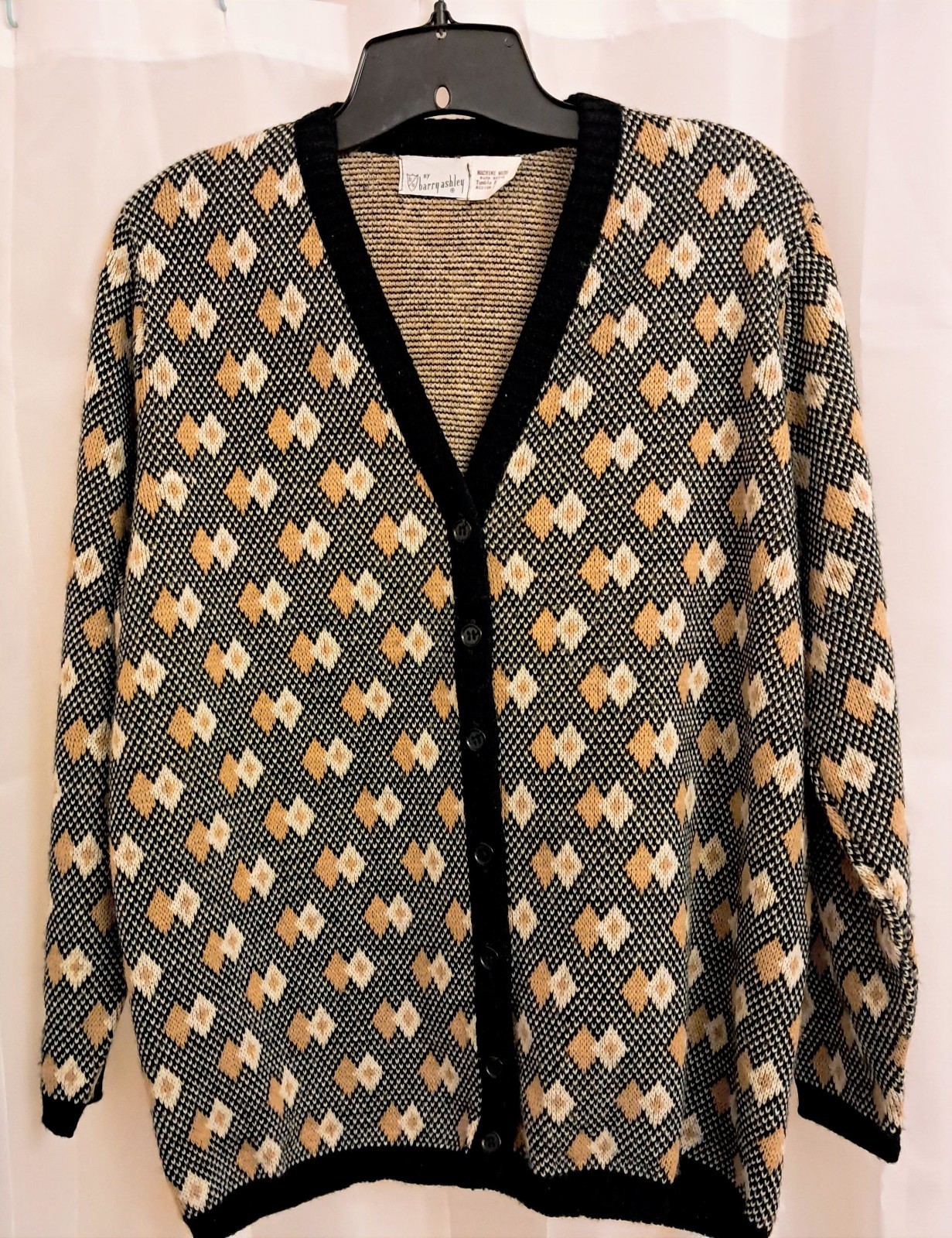 Very cool vtg Barry Ashley misses’ V-neck sweater – L – EUC