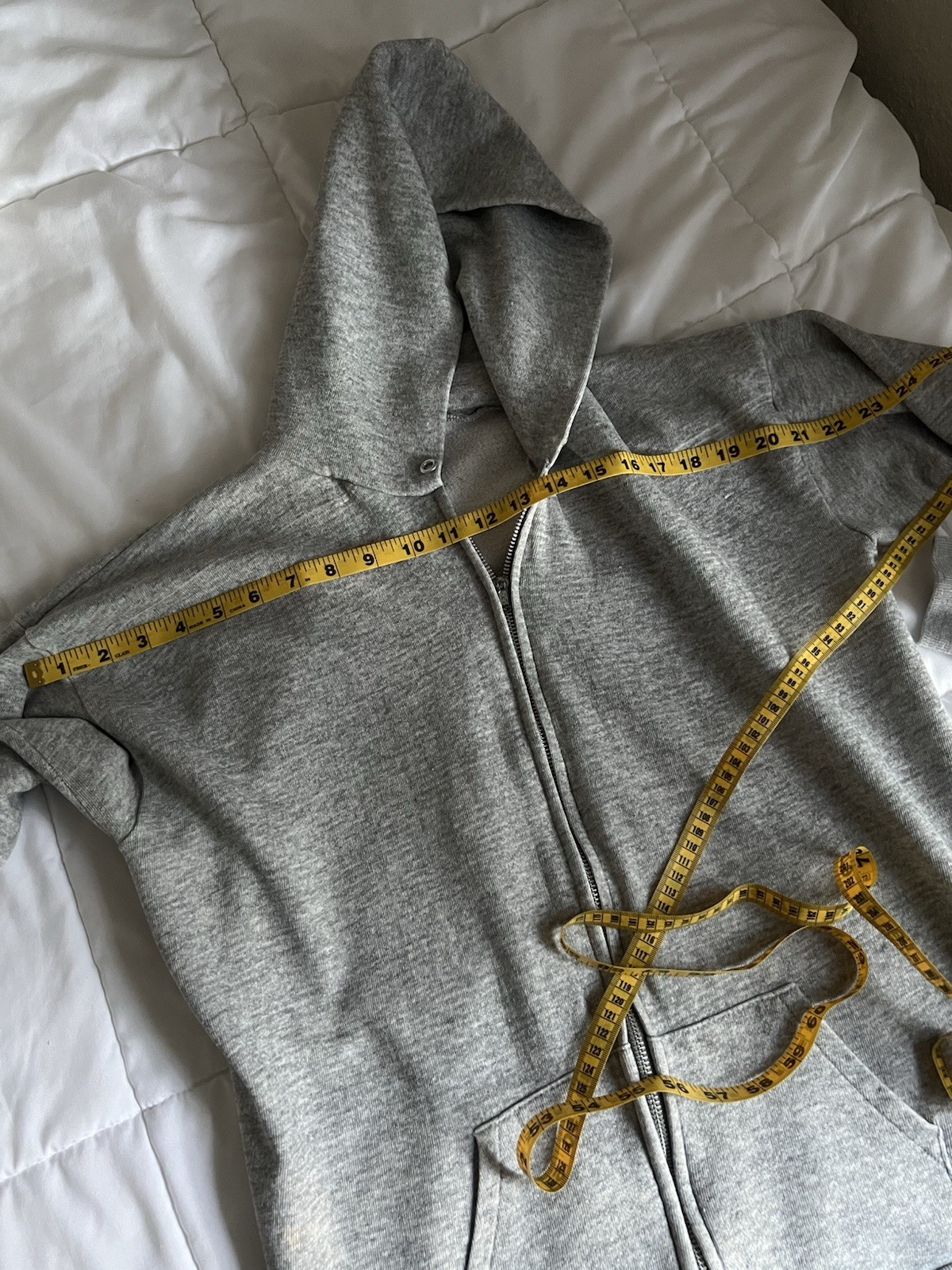 Vintage Gray YKK Zip Up Hoodie Sweatshirt, Size Women’s XS-S