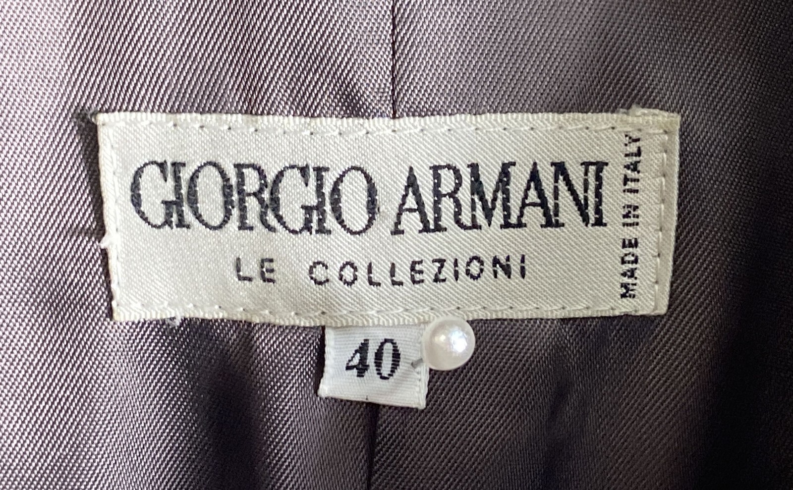 Vintage 90s Giorgio Armani Le Collezioni Women’s Brown Wool Blazer Coat IT 40