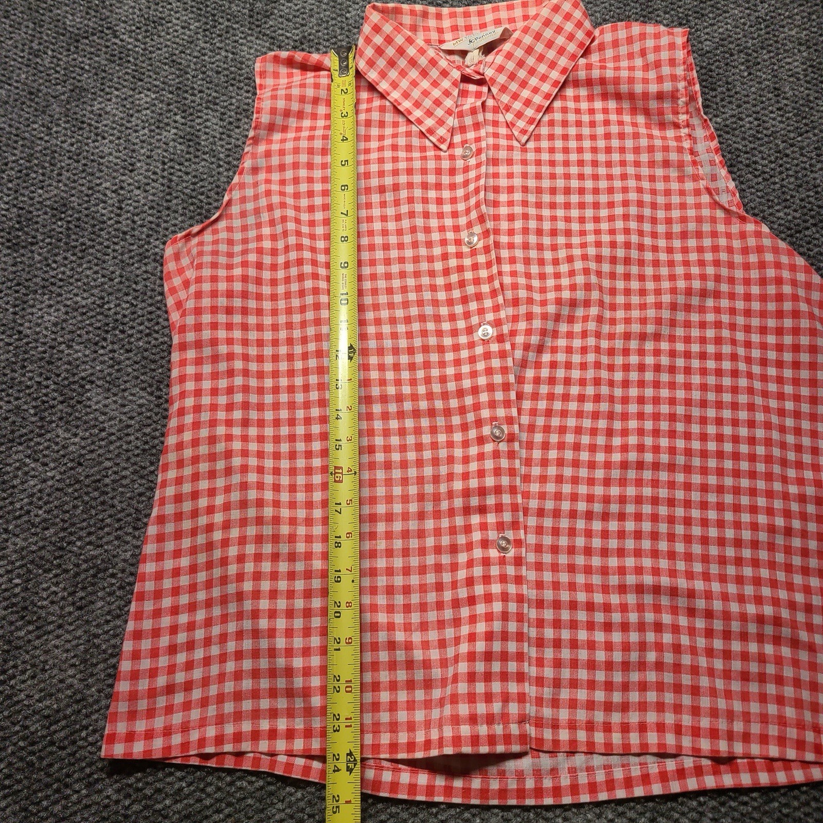 VTG 70’s 80’s 90’s Women’s Tank Top Tunic Checkered Retro JC PENNY Grandmacore