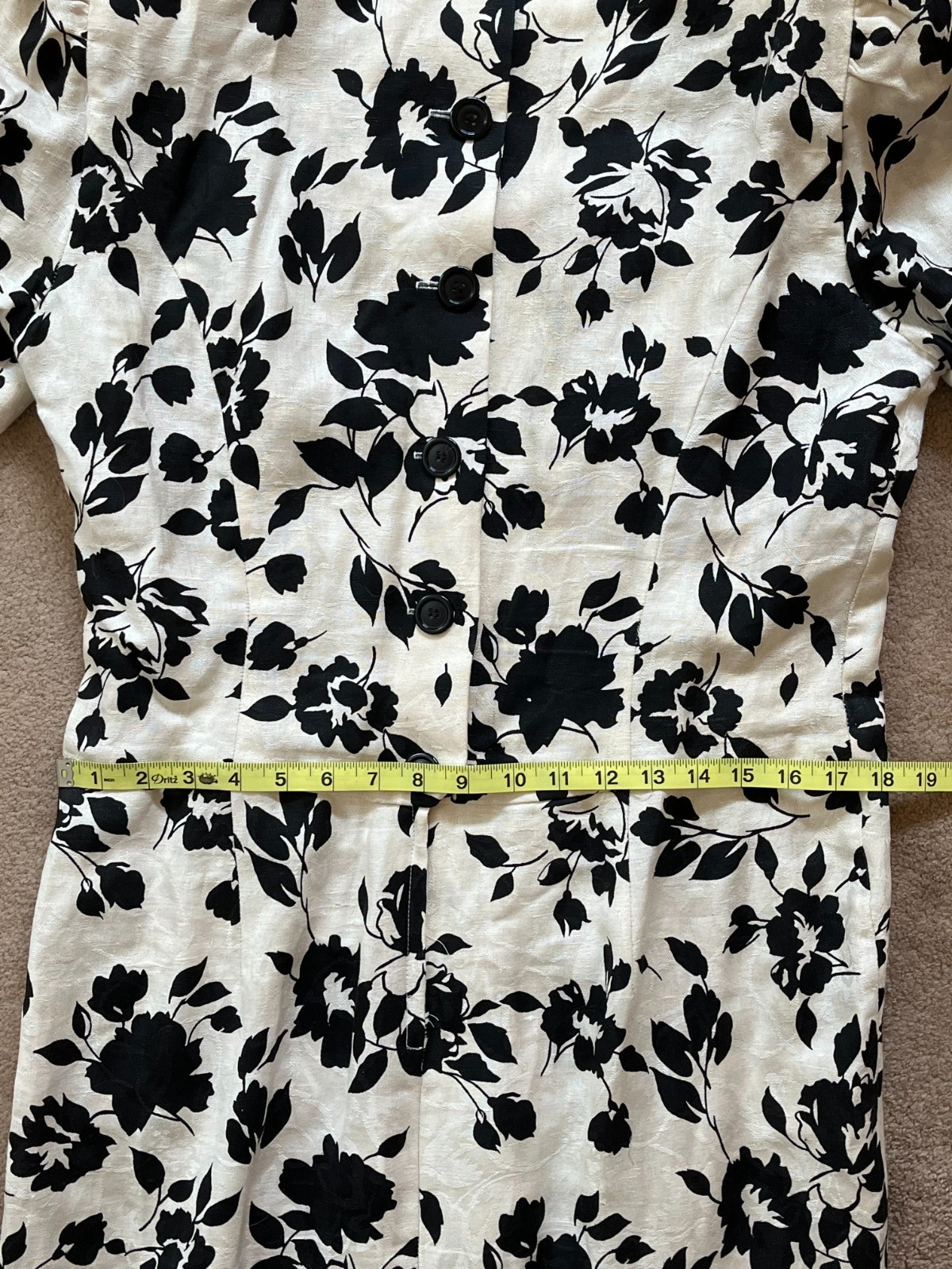 Vintage Floral Linen Dress Size 16 | International Ladies Garment Workers Union