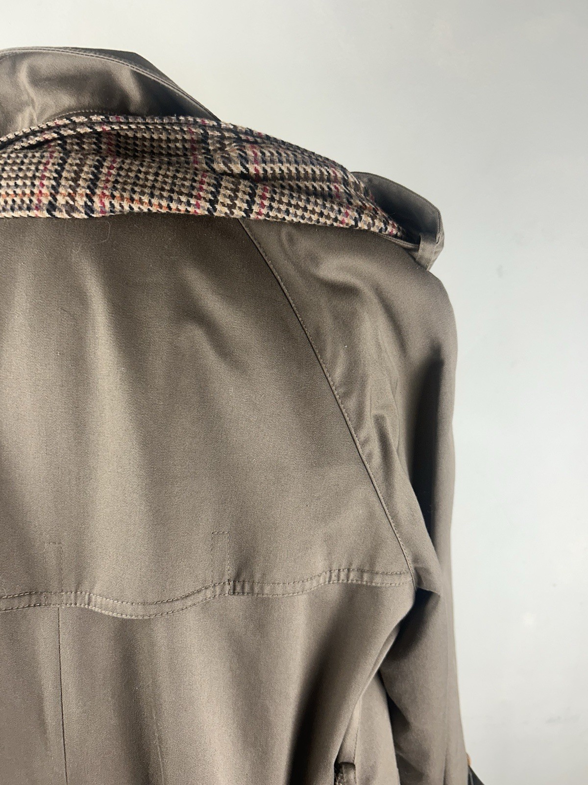 VTG Evan Picone Trench Coat Brown Removable Wool Blend Liner M/L Double Breasted