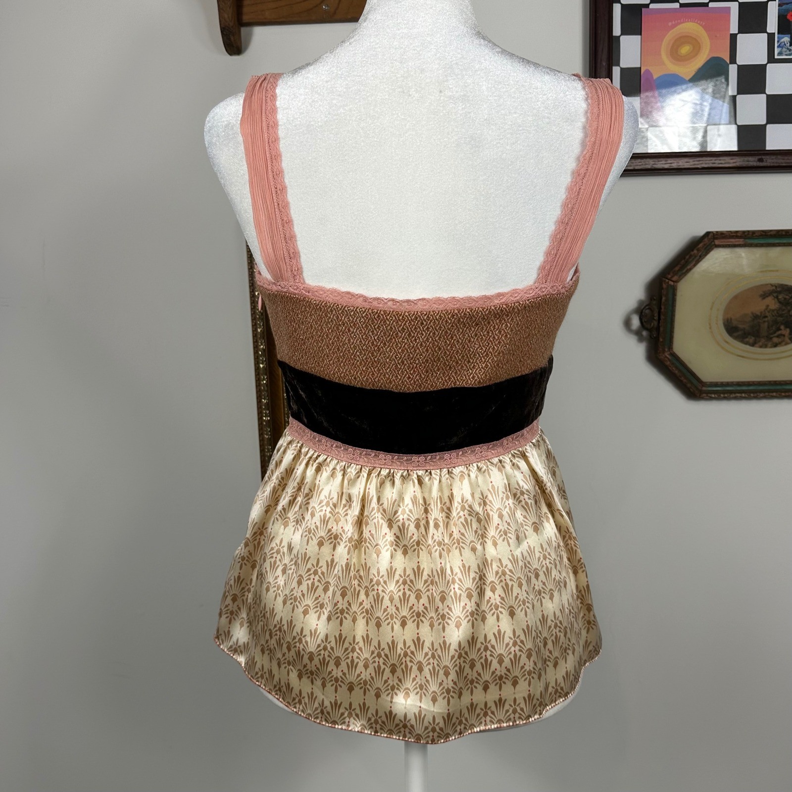 Vintage 2005 Y2K The Limited Silk & Wool Pink Peplum Top SIZE XS Preppy Coquette