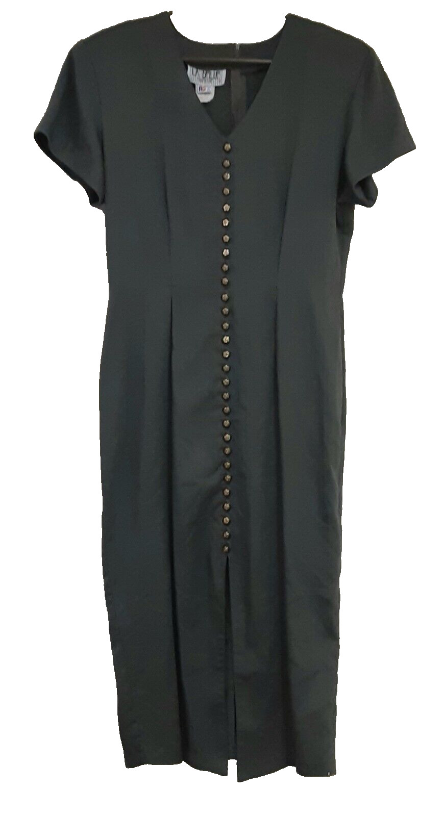 La Belle Fashion Inc. V-Neck Dress Women’s Size 13 Gray Midi Short Sleeve USA