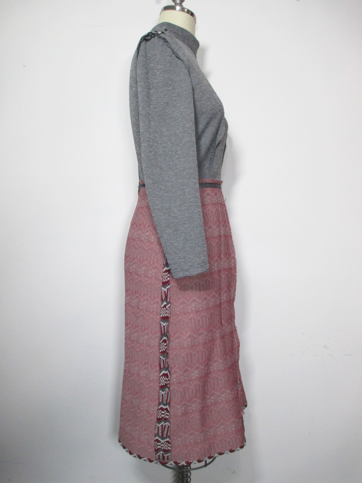 Vintage Carillon Double Knit Dress in Gray, Very Nice, Size M