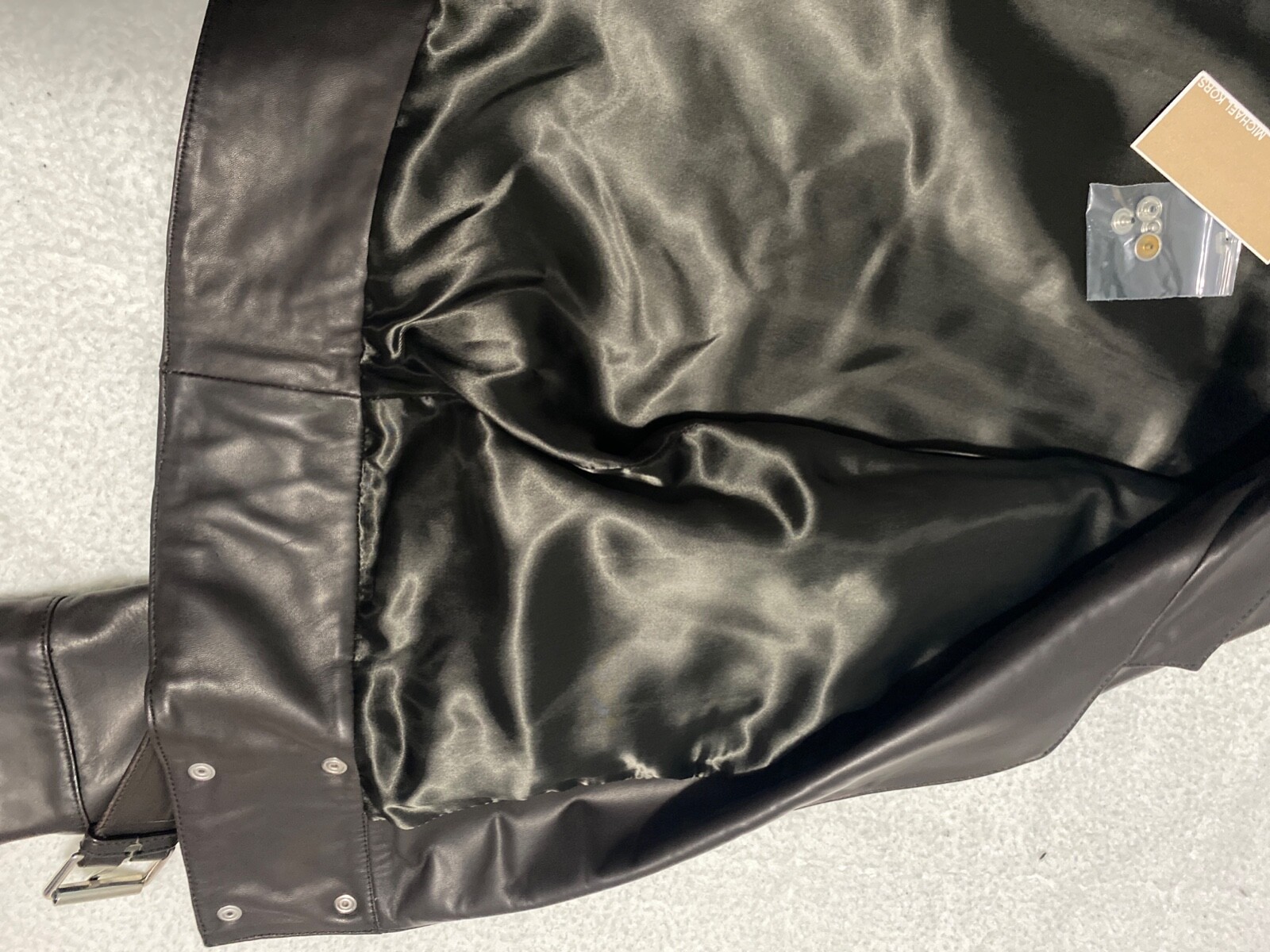 Michael Kors, Lamb Skin jacket w/ belt, Walnut, Medium, Brand New, Vintage