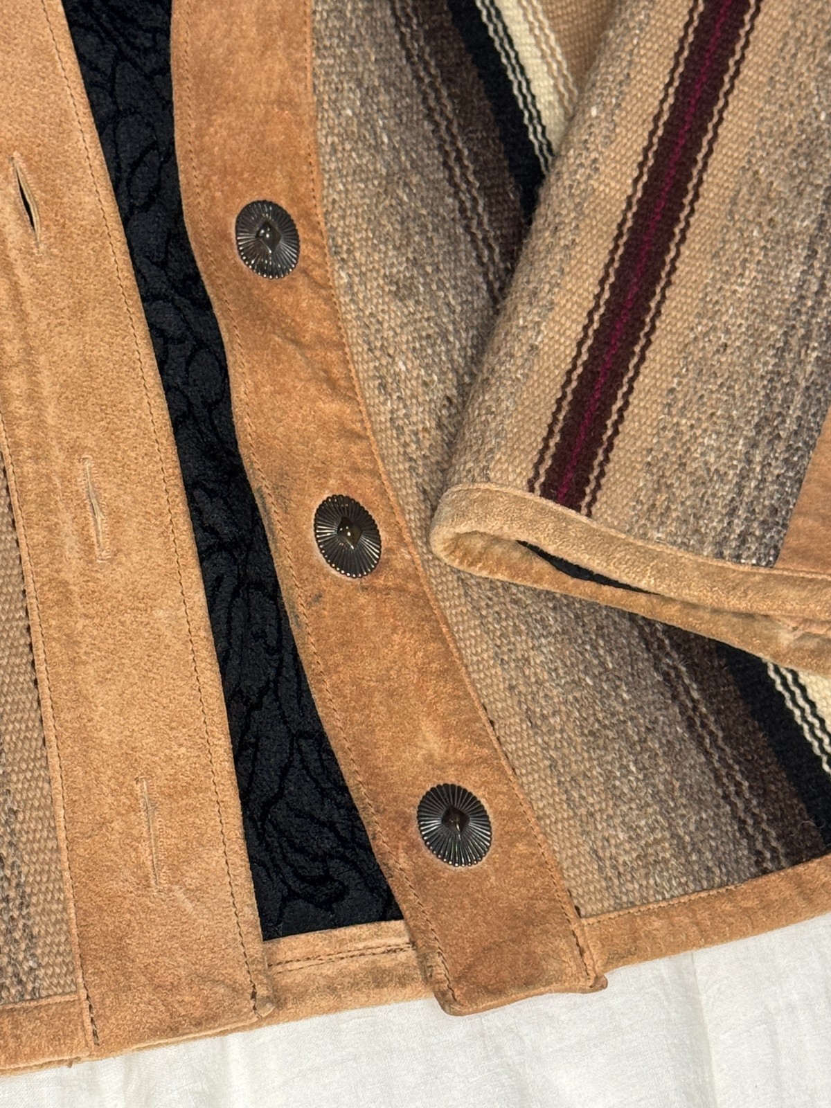 Vintage – Lily of the West – Sedona Arizona – Blanket Jacket – Wool and Suede