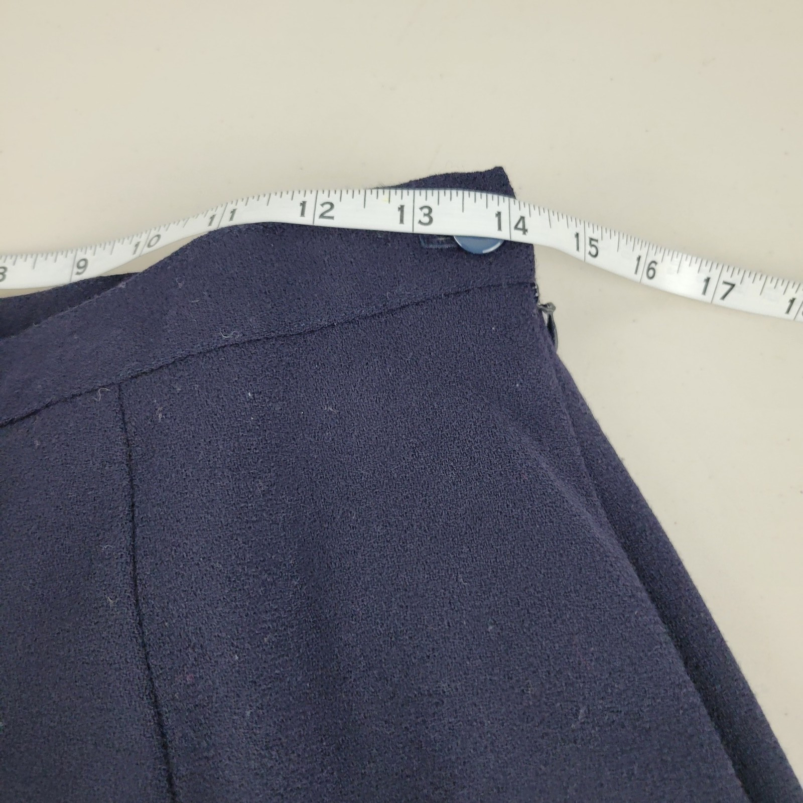 EVAN-PICONE Pants Women’s size 10 Navy Blue 100% Worsted Wool Lined Pleats Vtg