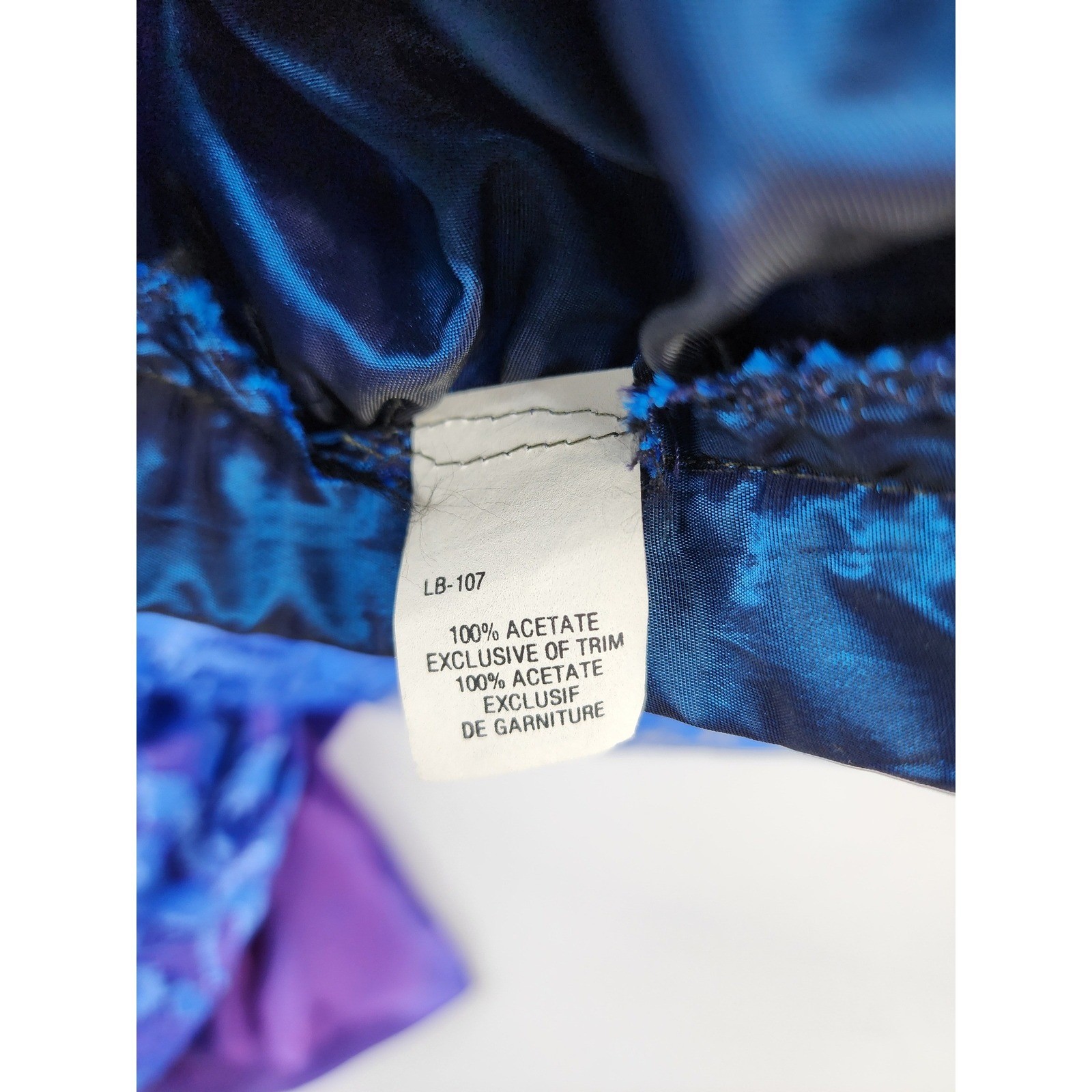 Alfred Angelo Vintage Blue Purple Lace Bow Top Iridescent Taffeta Skirt Set