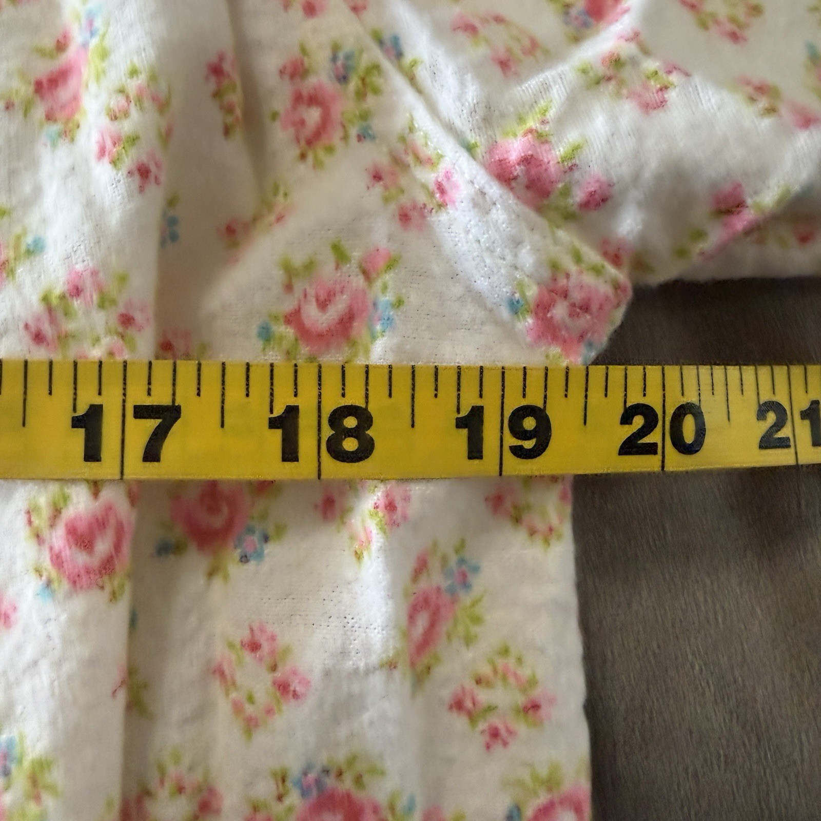 Vintage Gaymode Short Flannel Nightgown XL Smock Neck Grannycore Prairie Cottage